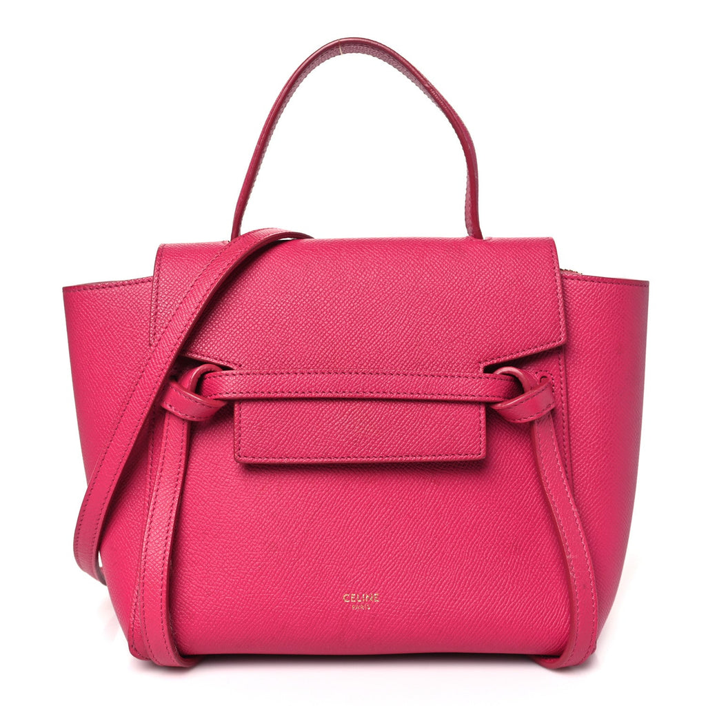 Grained Calfskin Nano Belt Bag Raspberry