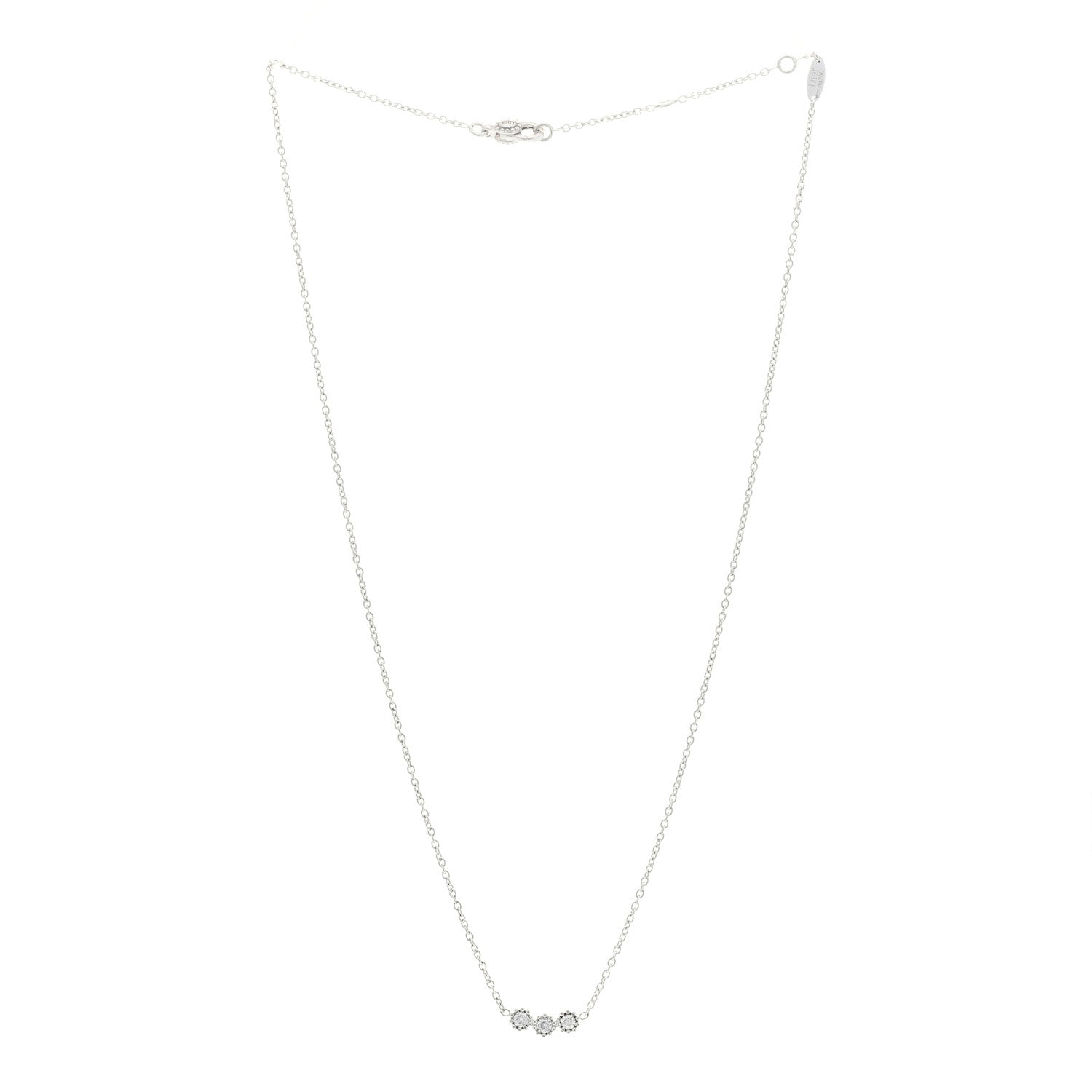 18K White Gold Diamond Mimirose Pendant Necklace