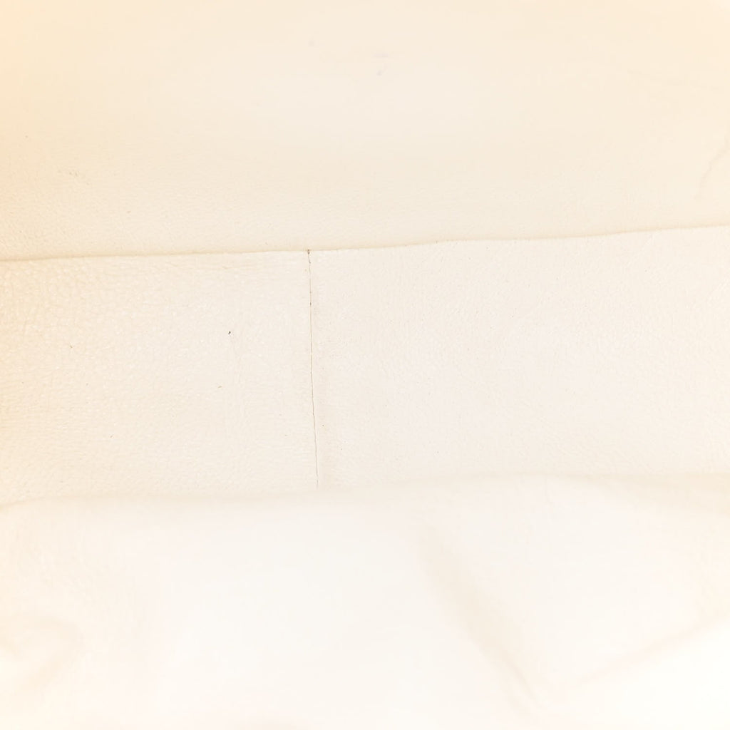 Lambskin Quilted Tassel Camera Case White