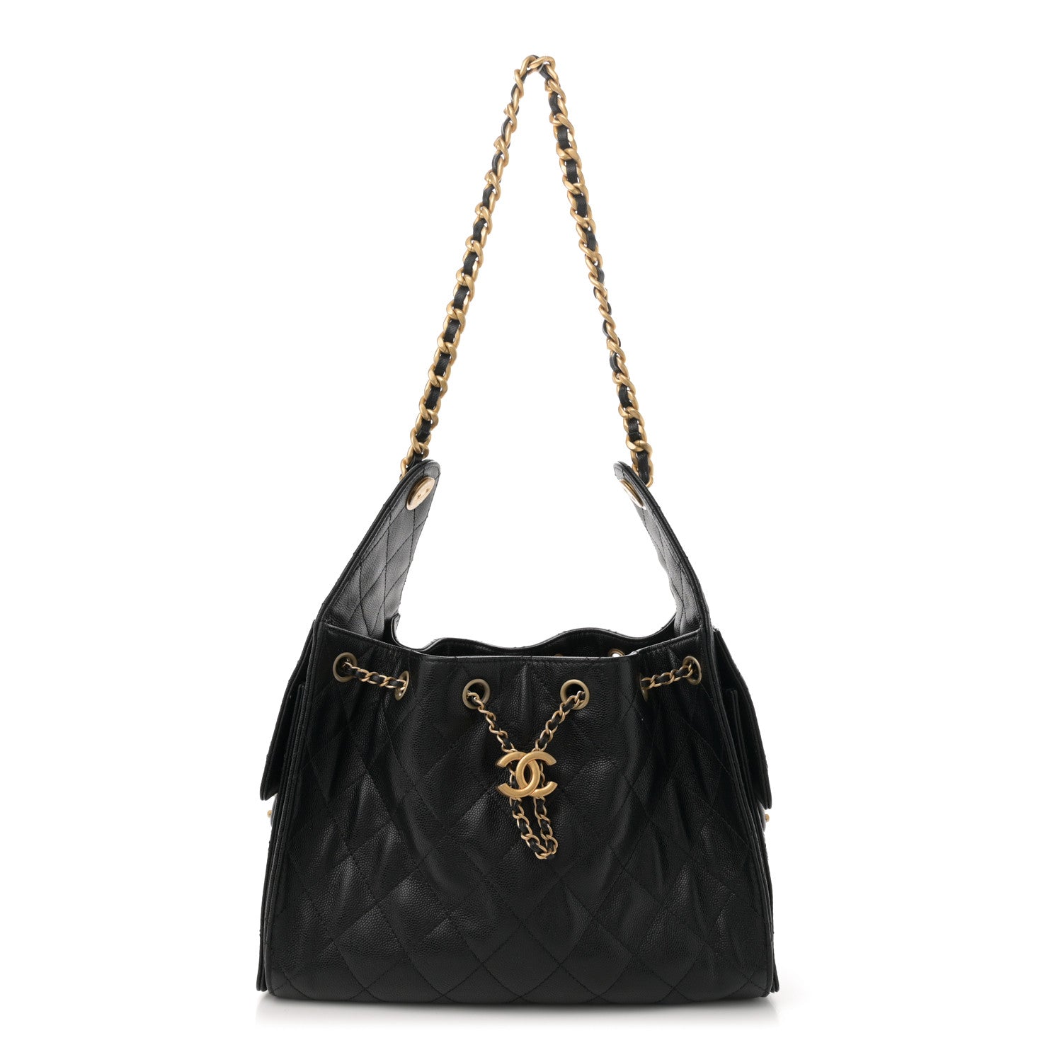 Caviar Quilted Small Chanel 25 Handbag Black