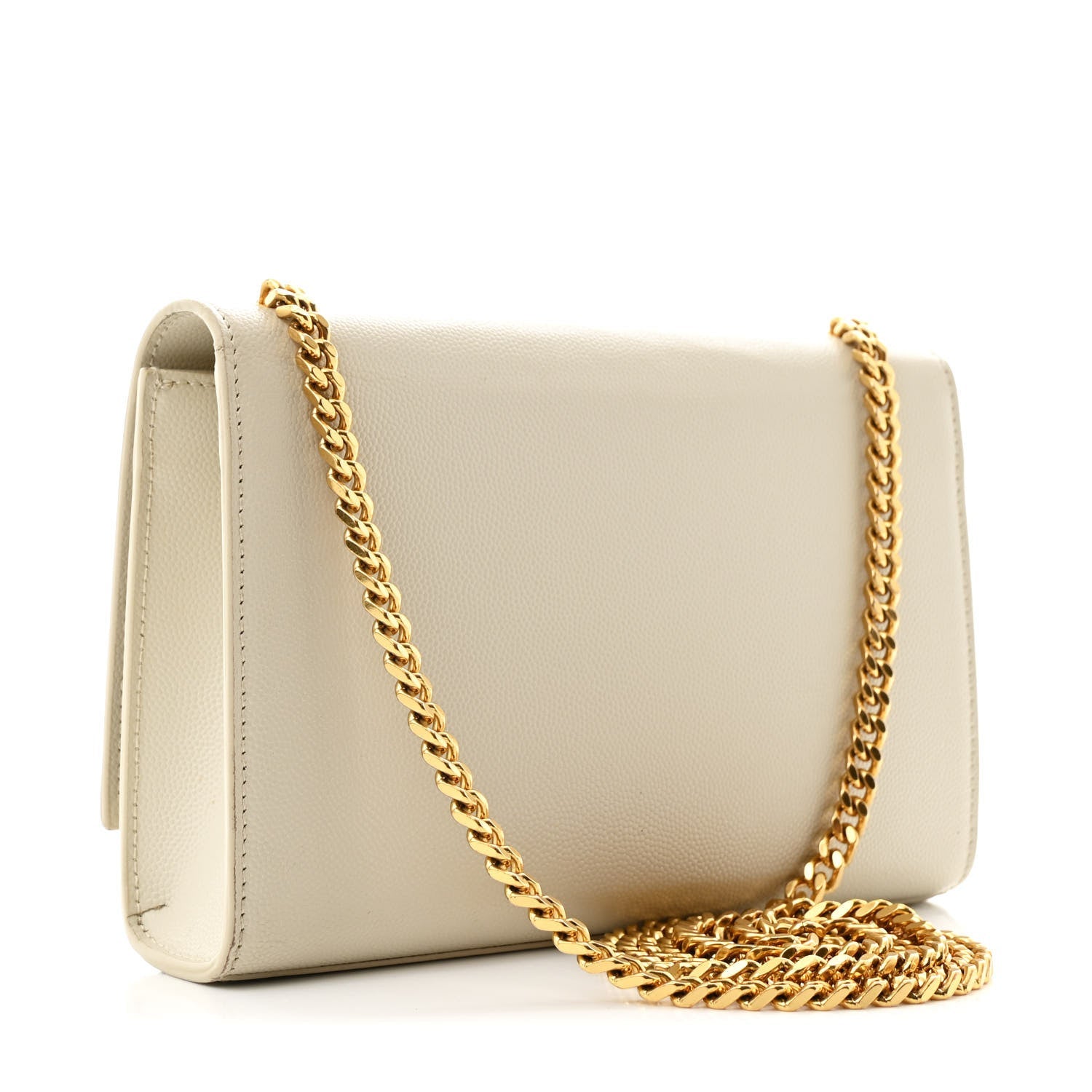 Grain De Poudre Small Monogram Kate Satchel Crema Soft