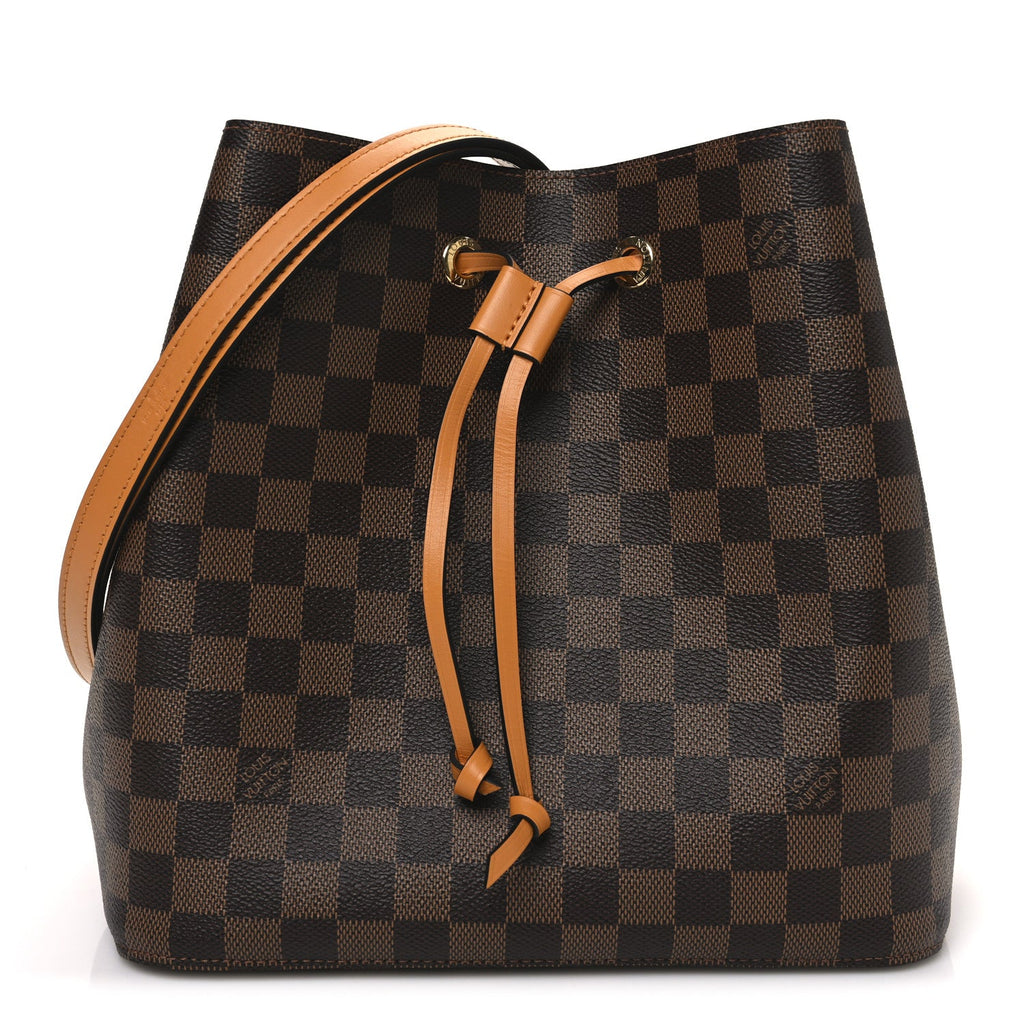 Damier Ebene Neonoe MM Safran