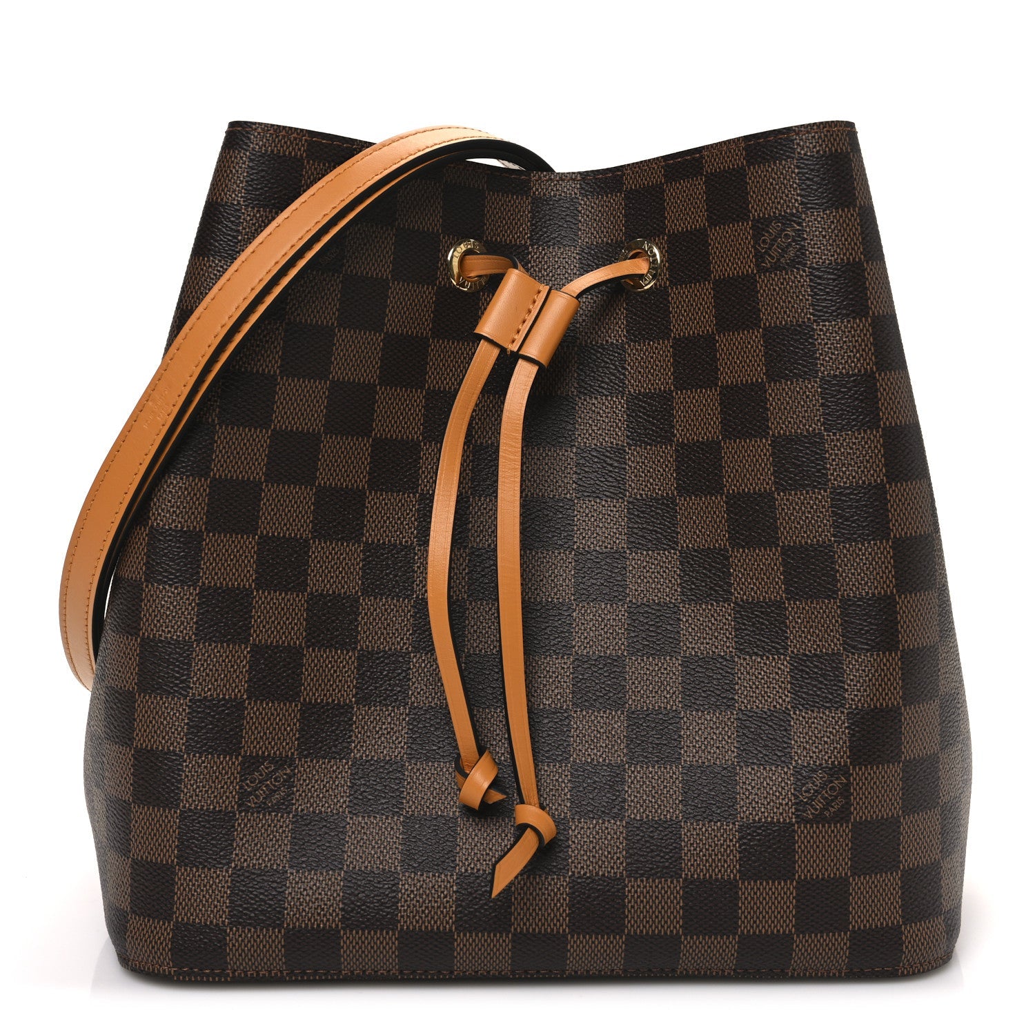Damier Ebene Neonoe MM Safran