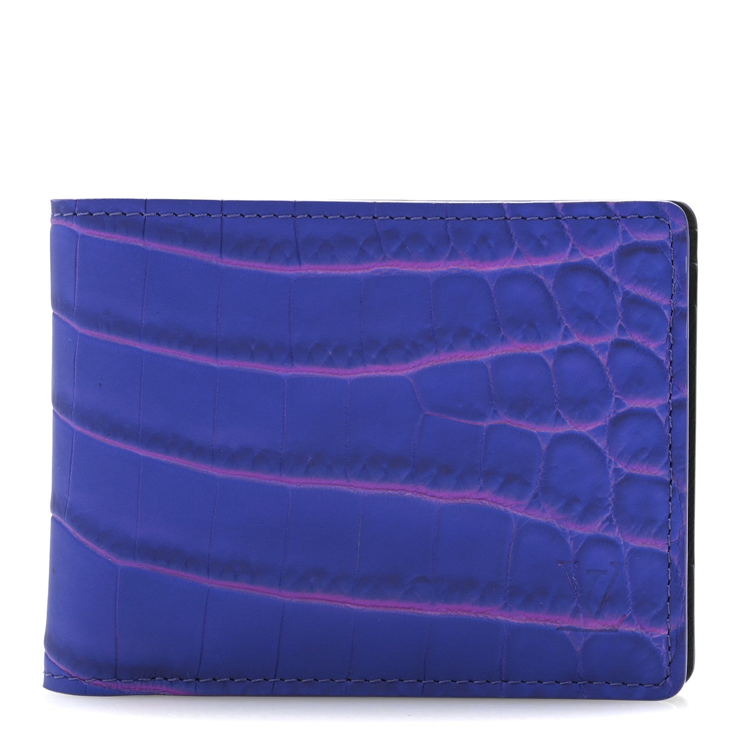 Crocodile Multiple Wallet Blue Rose
