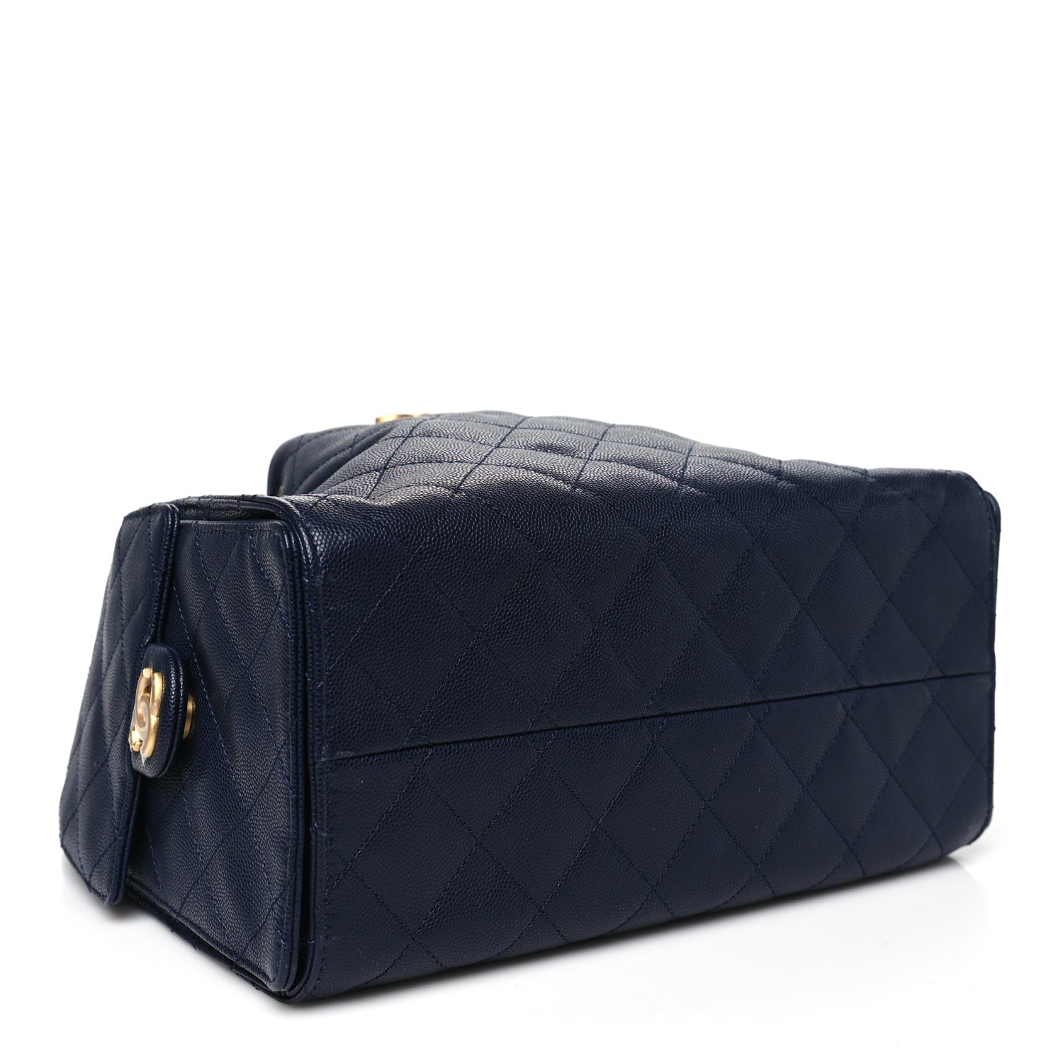 Caviar Quilted Small Chanel 25 Handbag Dark Navy
