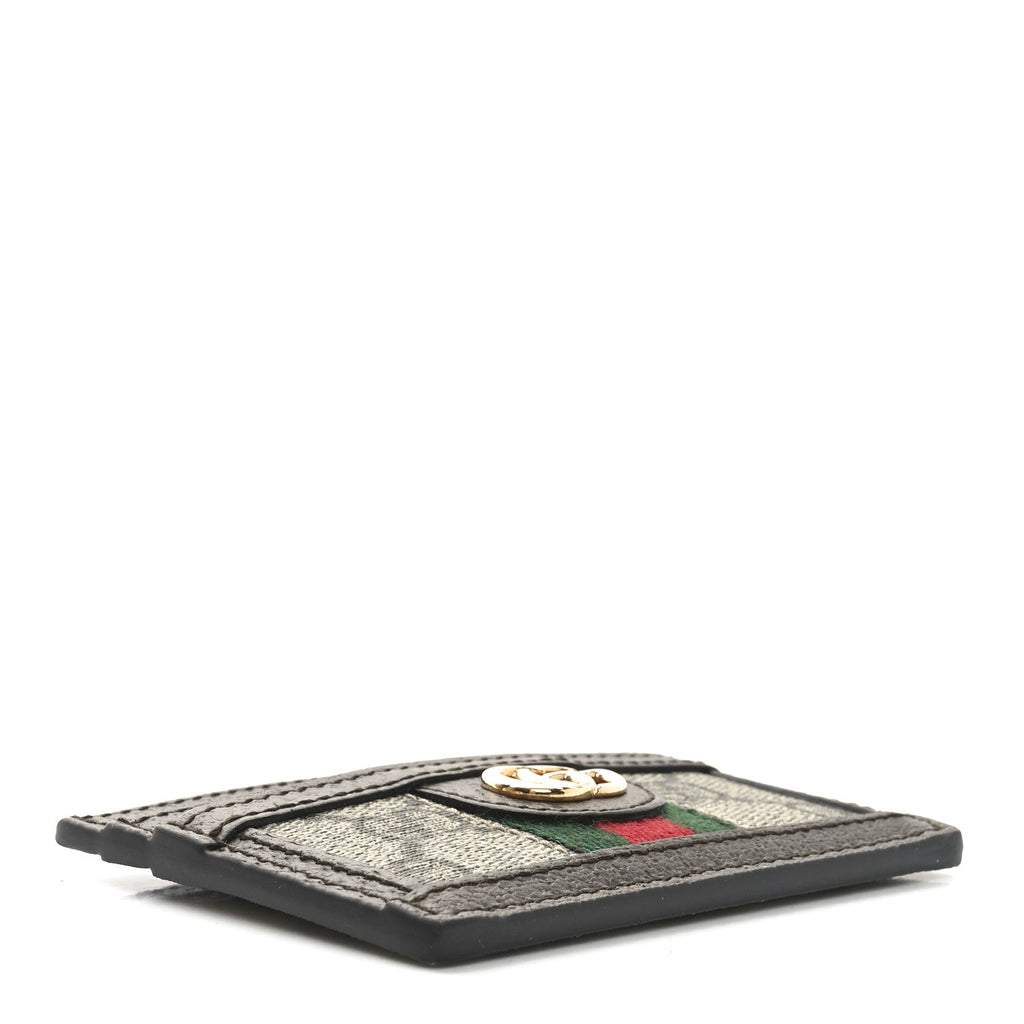 GG Supreme Monogram Ophidia  Holder Brown