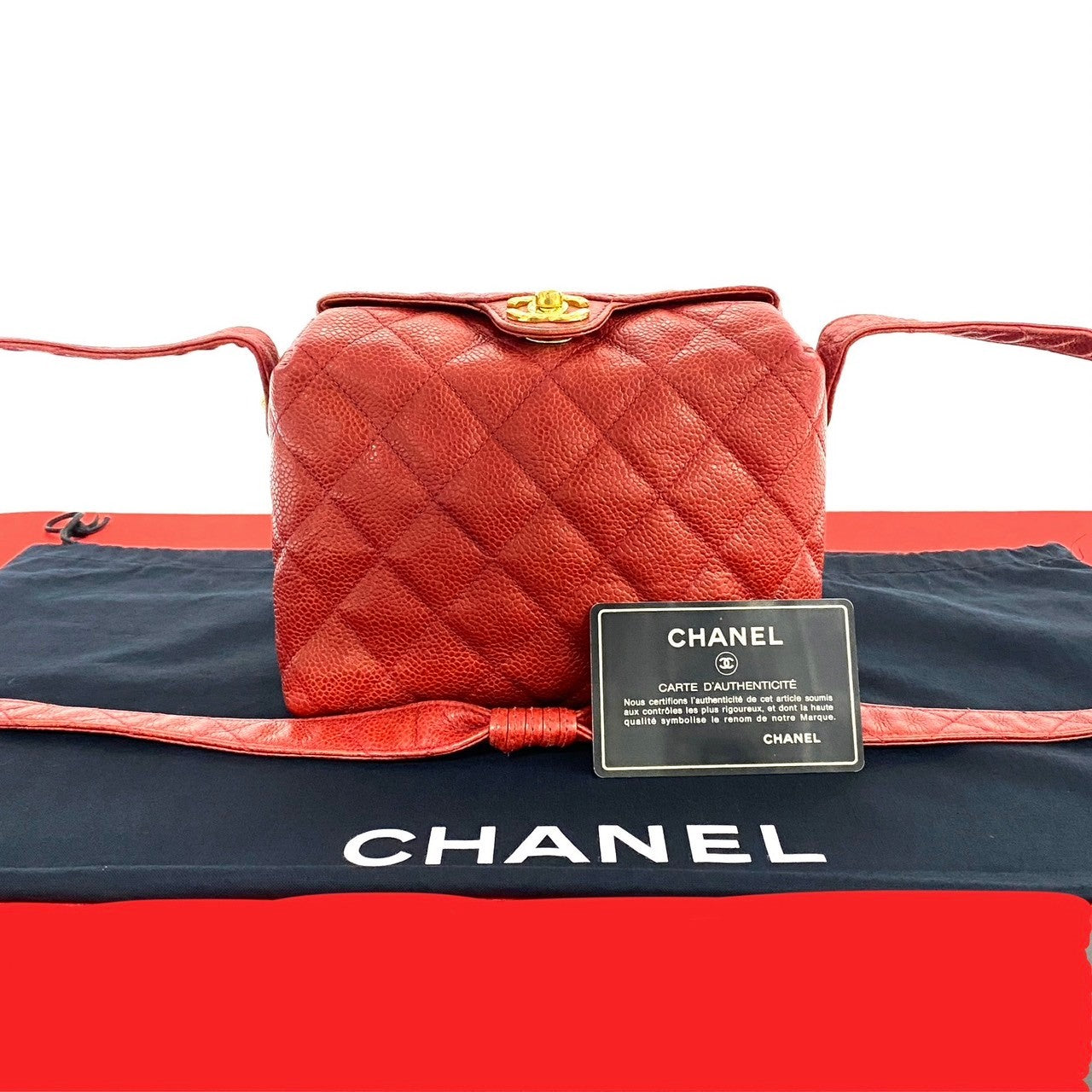 Chanel Matelassé Caviar Leather Shoulder Bag