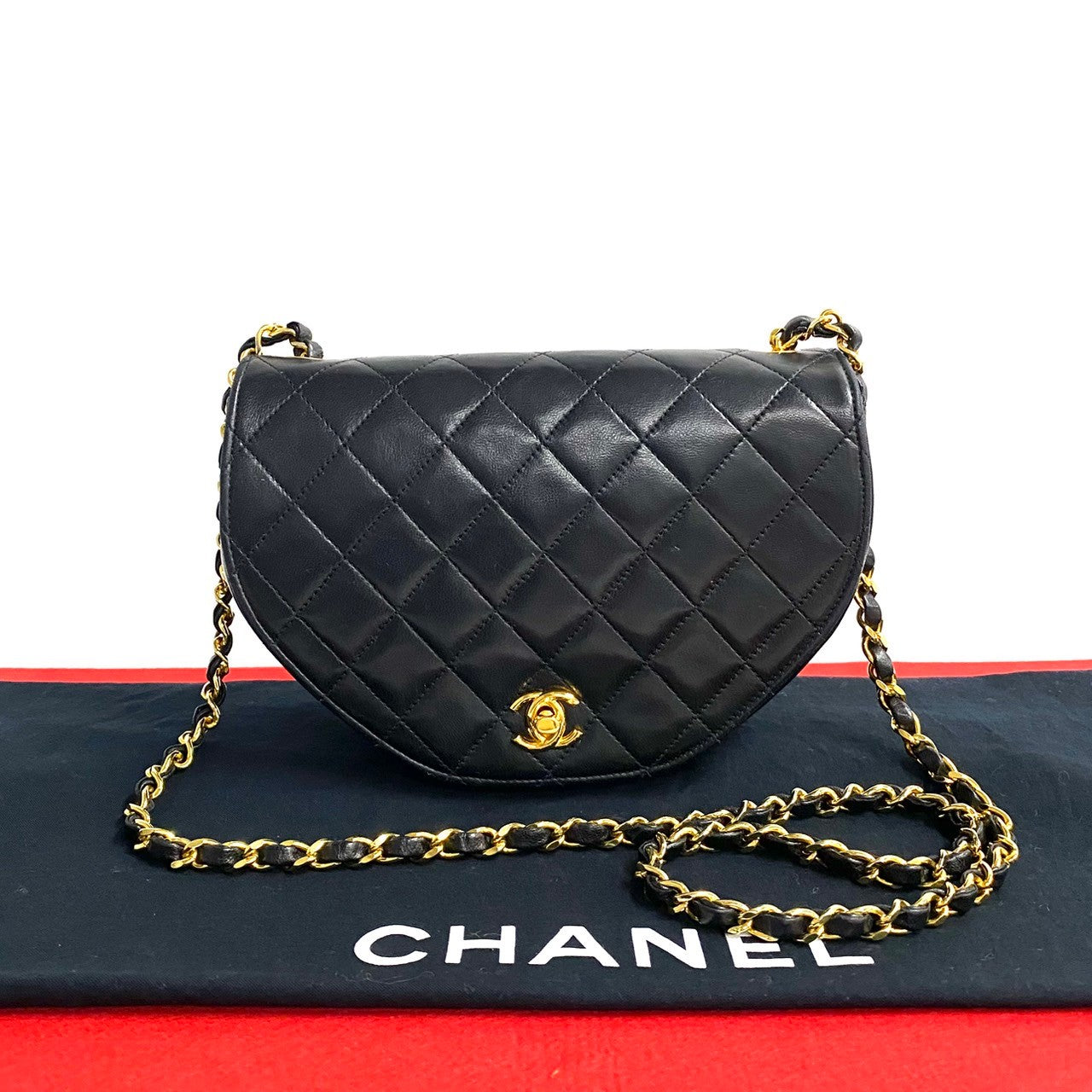 Chanel Lambskin Matelasse Coco Mark Chain Shoulder Bag
