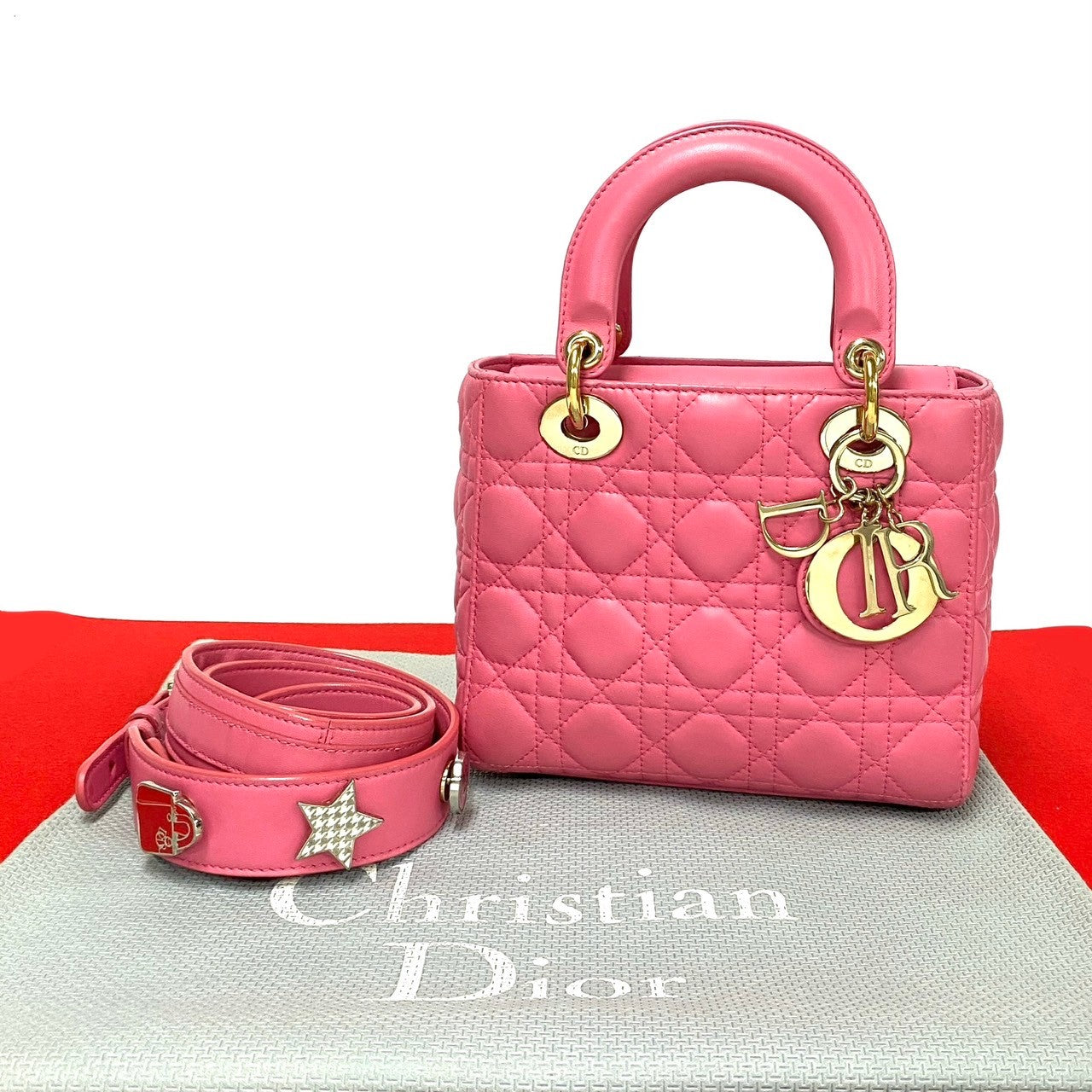 Christian Dior My Lady Dior Lambskin 2way bag