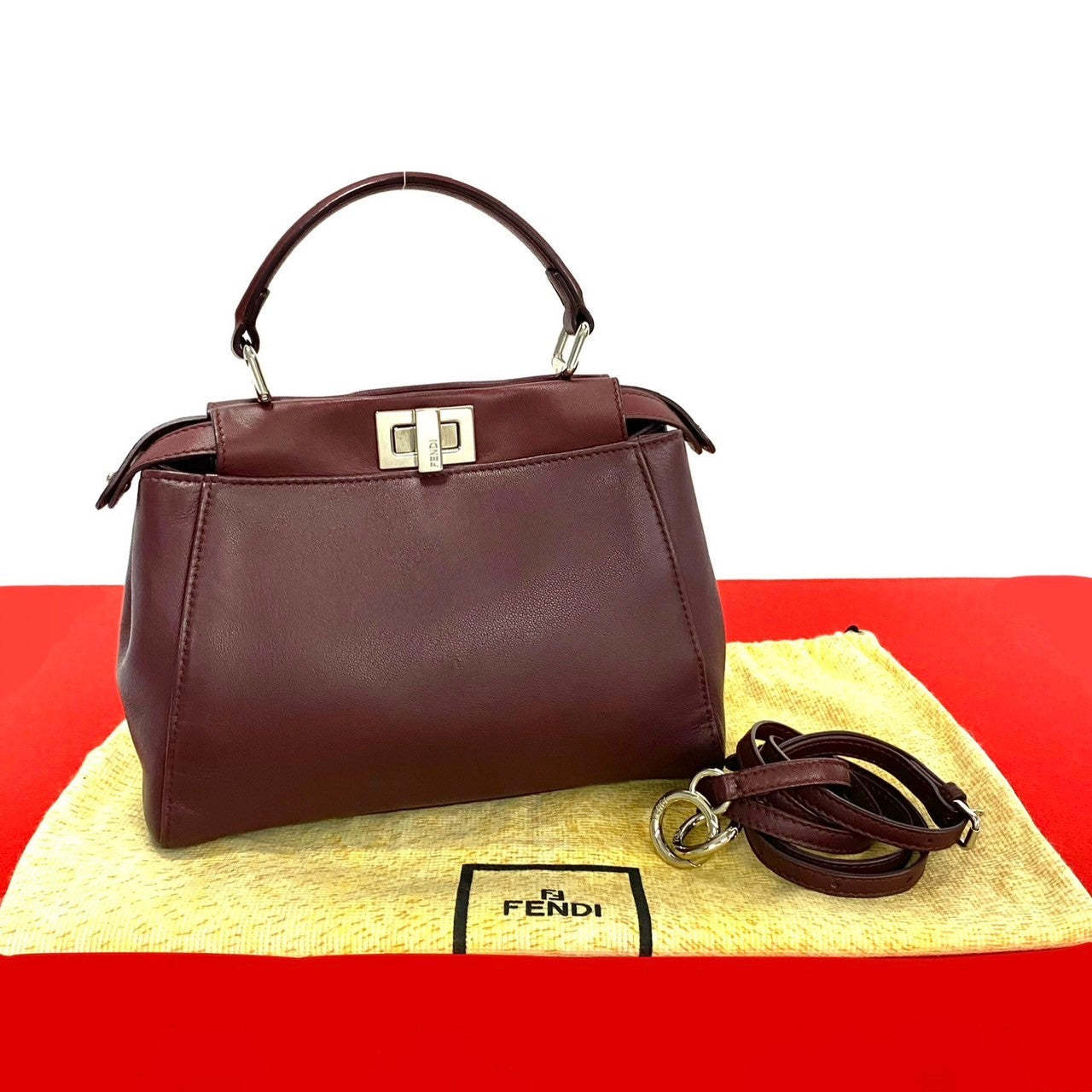 Fendi Peekaboo Leather 2way Bag