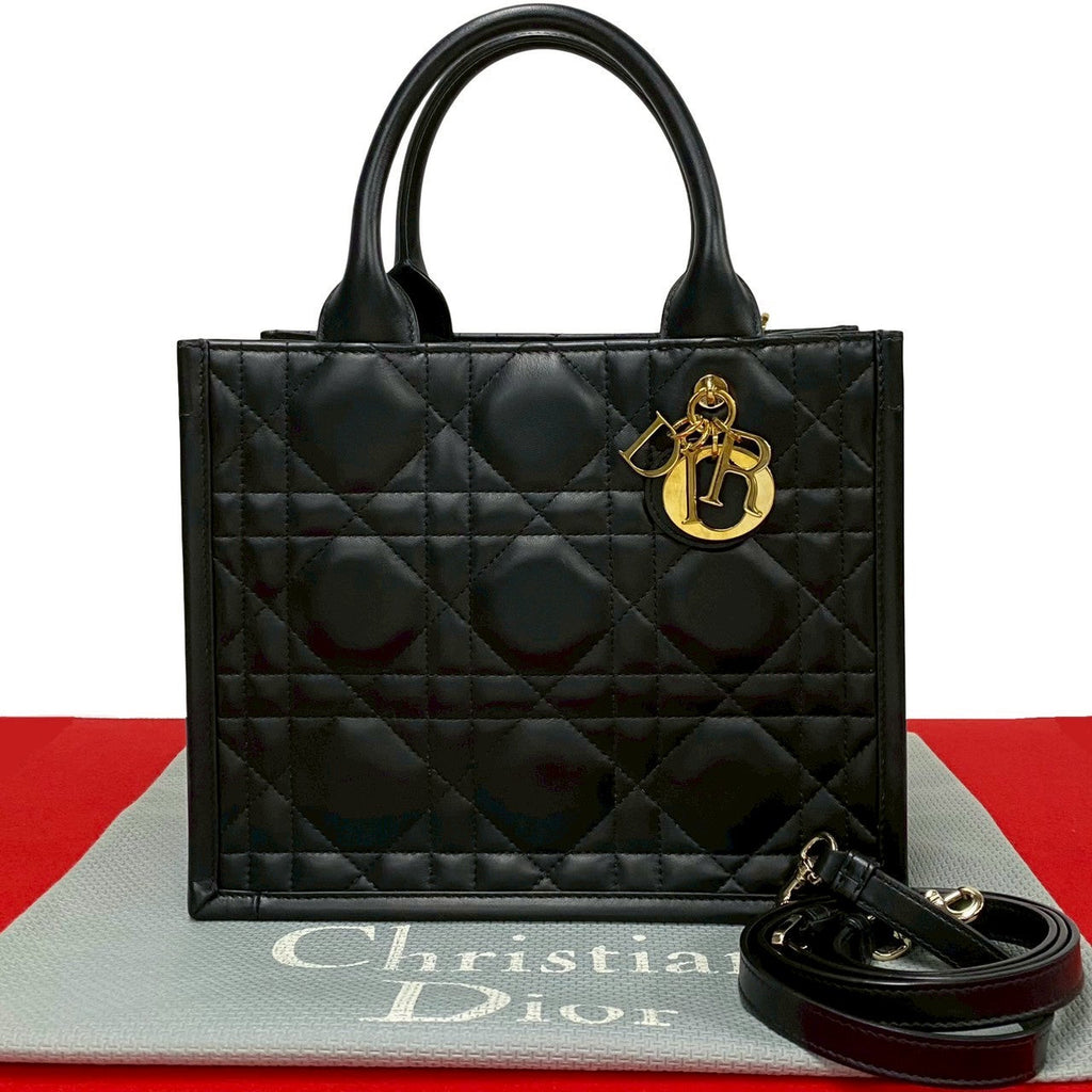 Christian Dior Book Tote Leather 2way Bag