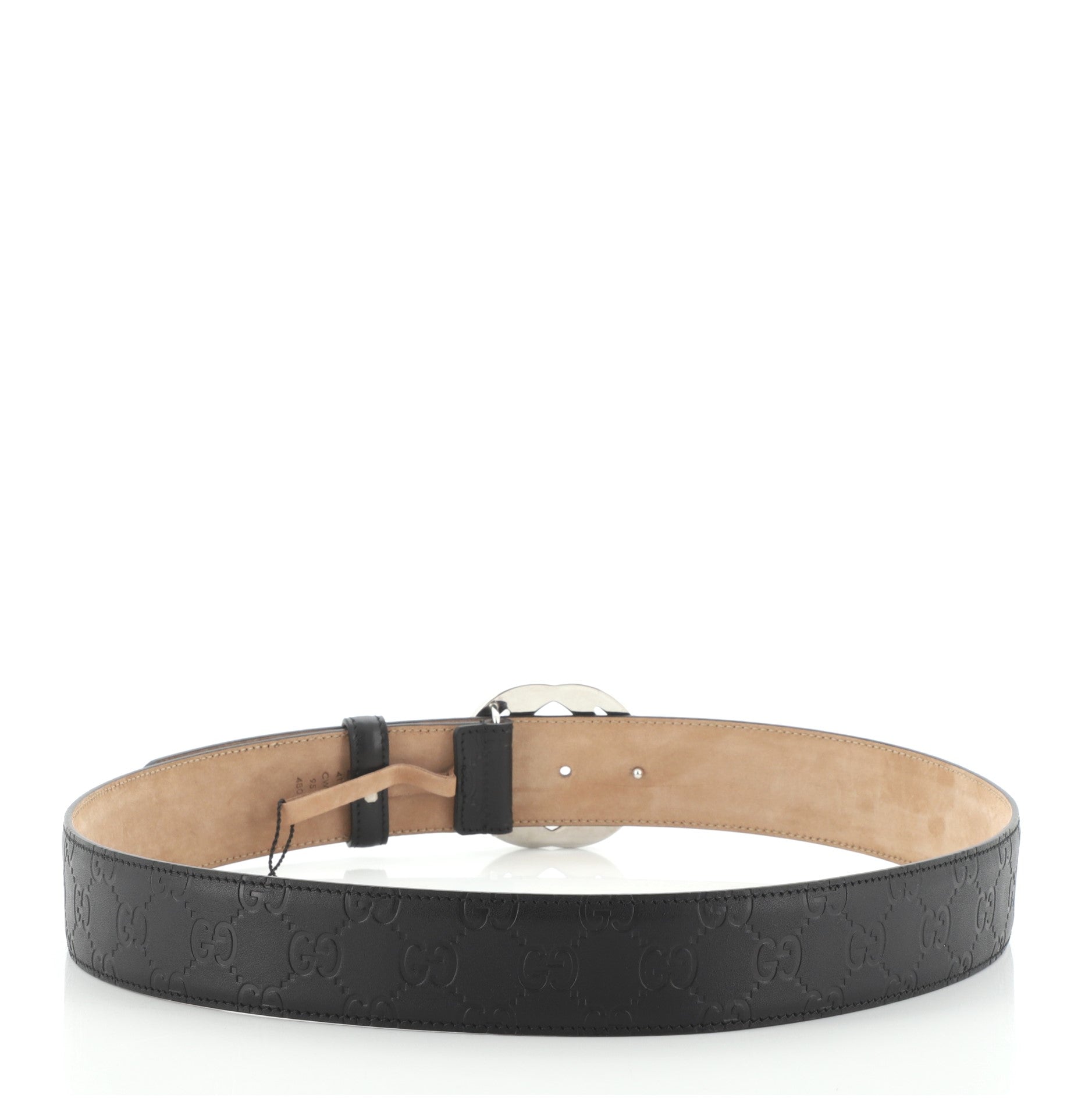 Interlocking G Belt Guccissima Leather Wide 95