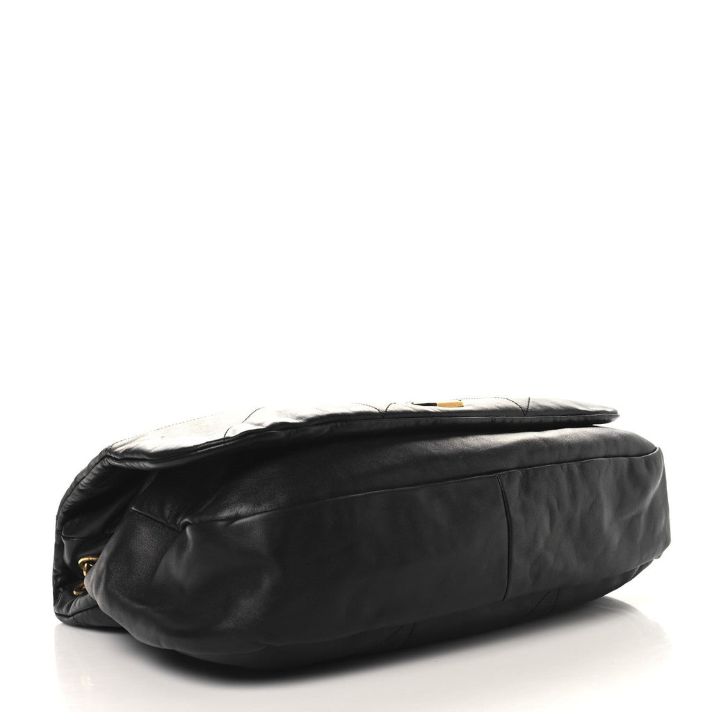 Lambskin Matelasse Monogram Large Jamie 4.3 Black