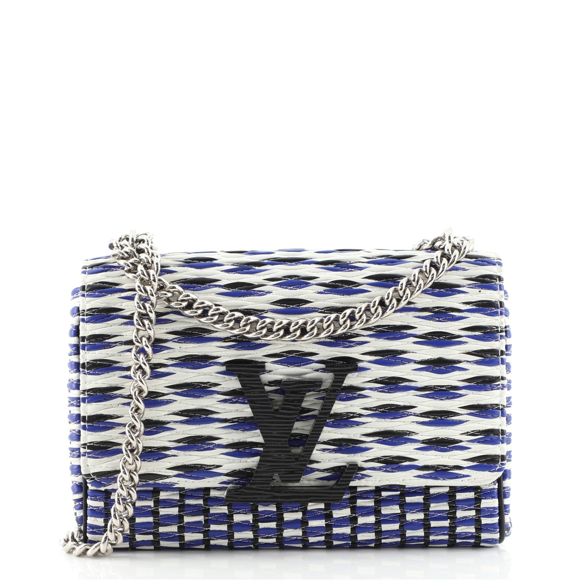 Chain Louise Smoke Clutch Quilted Leather