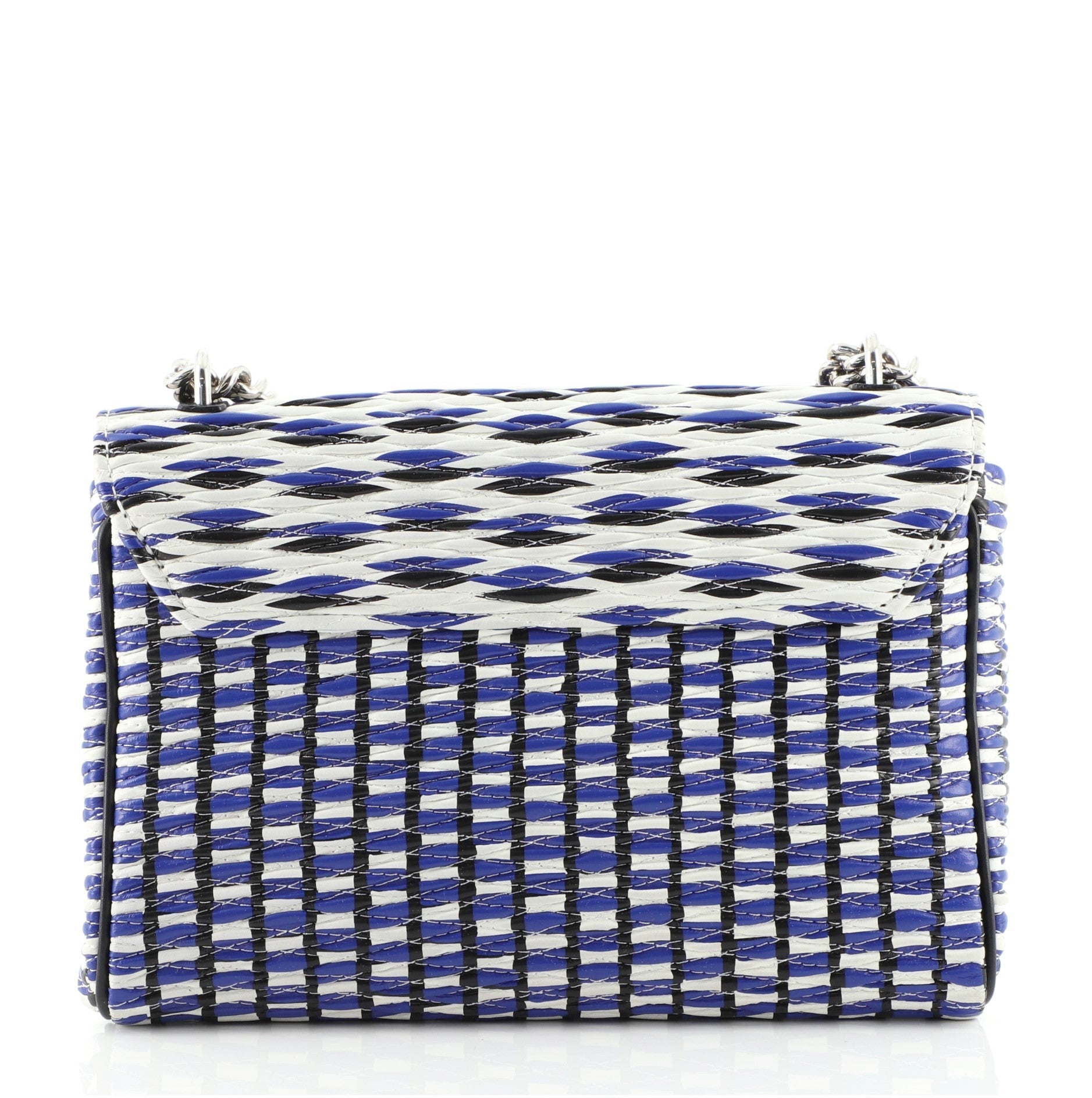 Chain Louise Smoke Clutch Quilted Leather