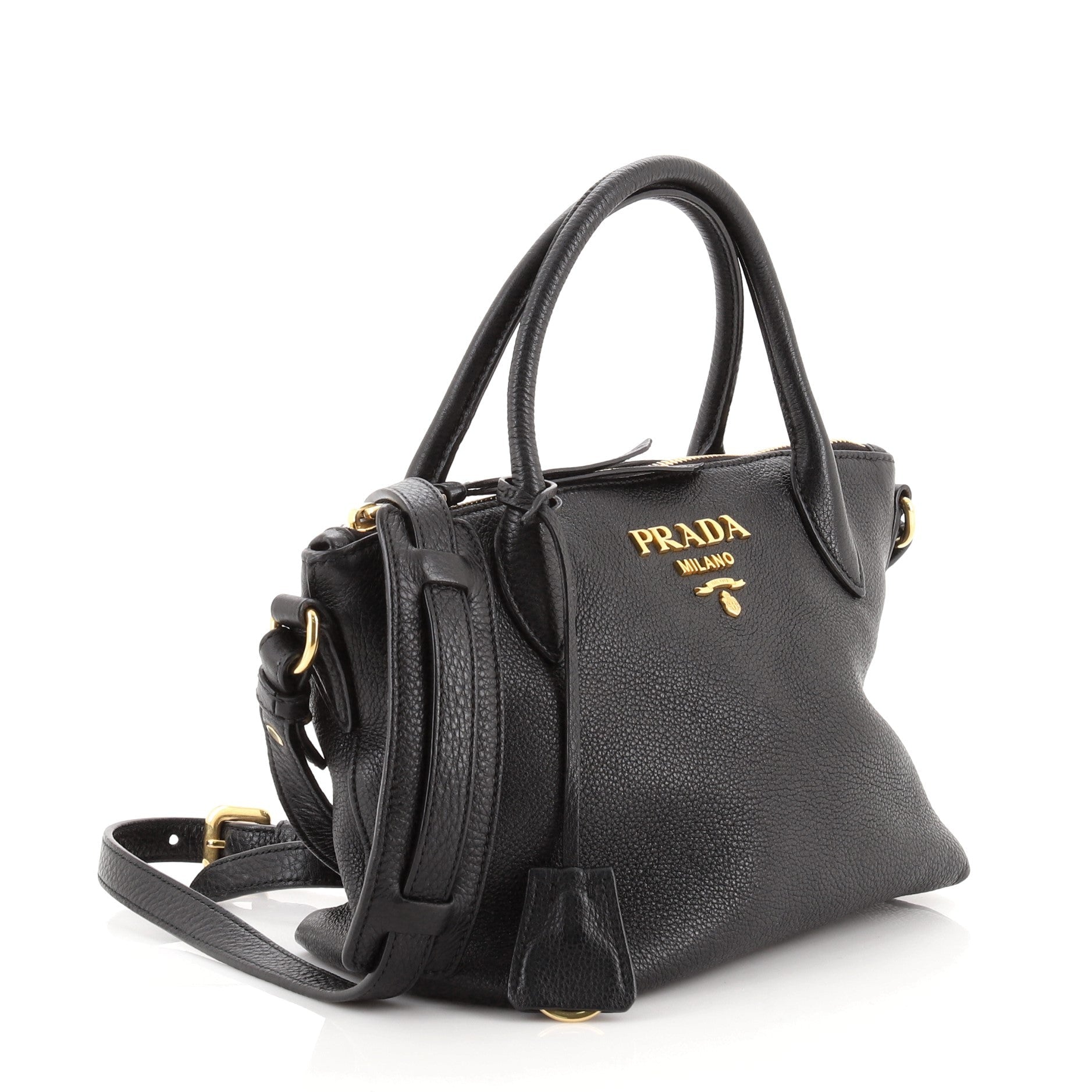 Dual Strap Zip Tote Vitello Daino Mini
