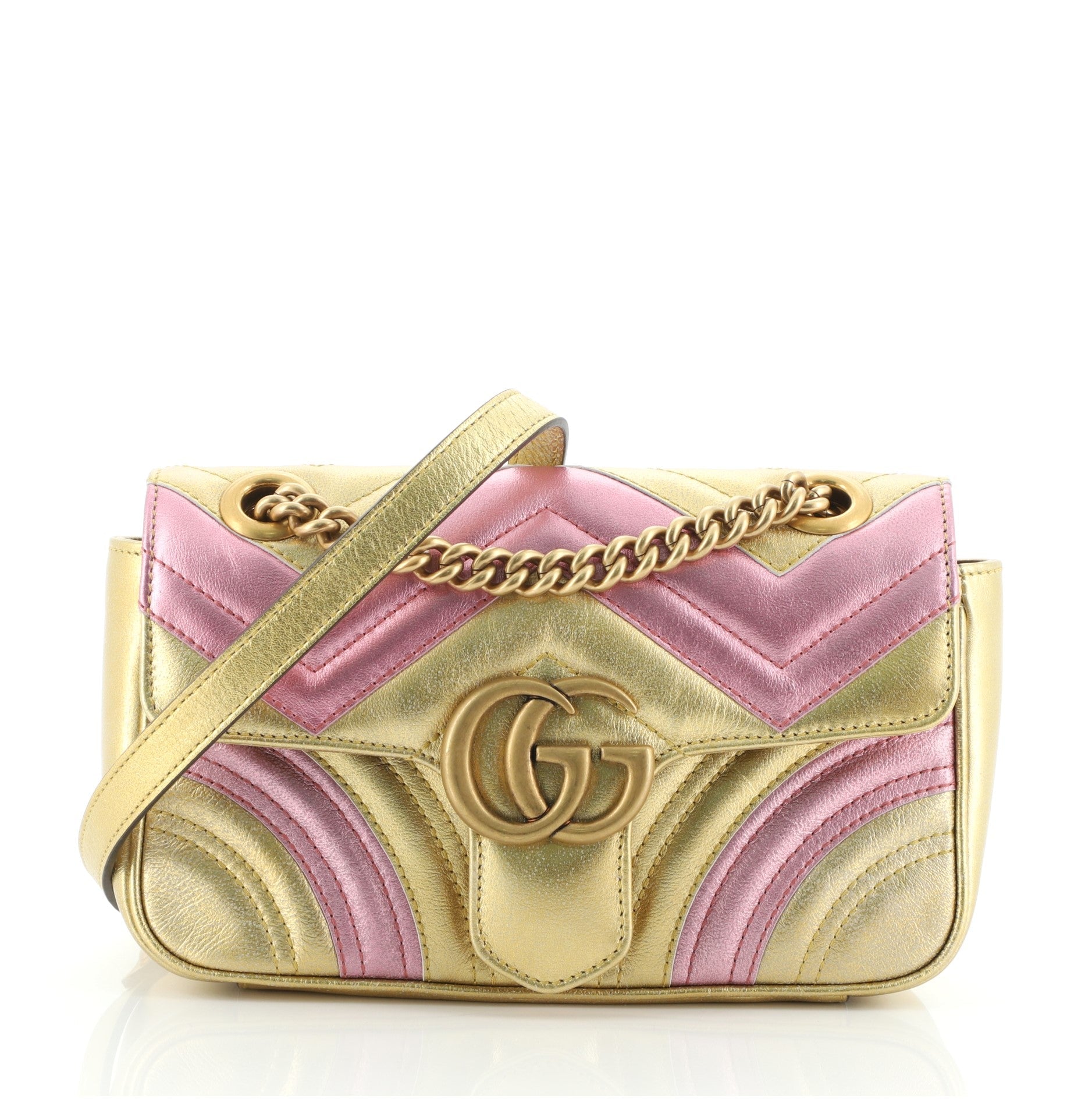 GG Marmont Flap Bag Matelasse Leather Mini