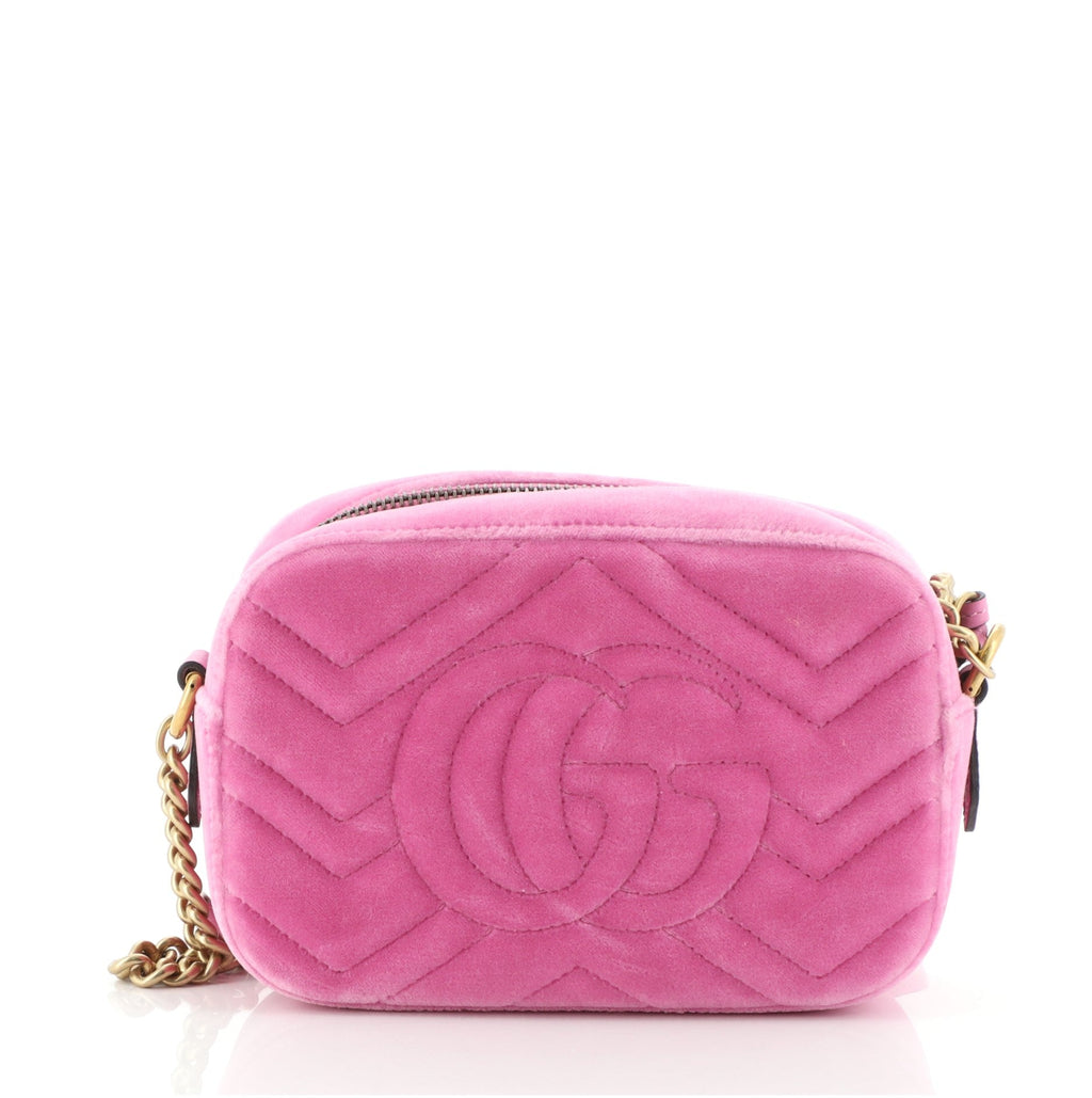 GG Marmont Shoulder Bag Crystal Embellished Matelasse Velvet Mini