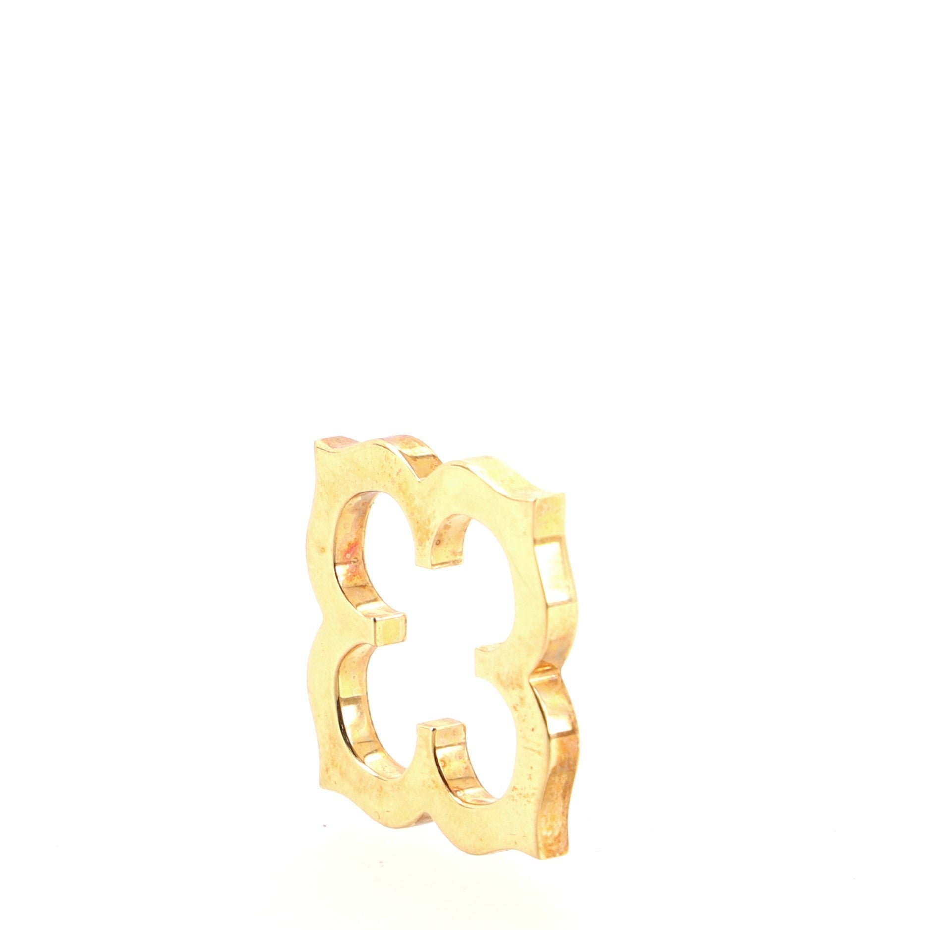 C Flat Pendant Necklace 18K Yellow Gold