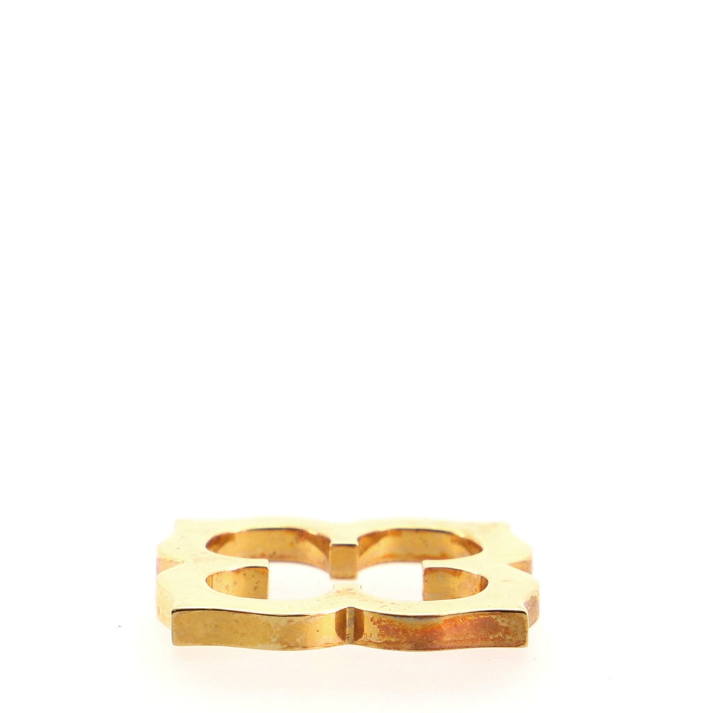 C Flat Pendant Necklace 18K Yellow Gold