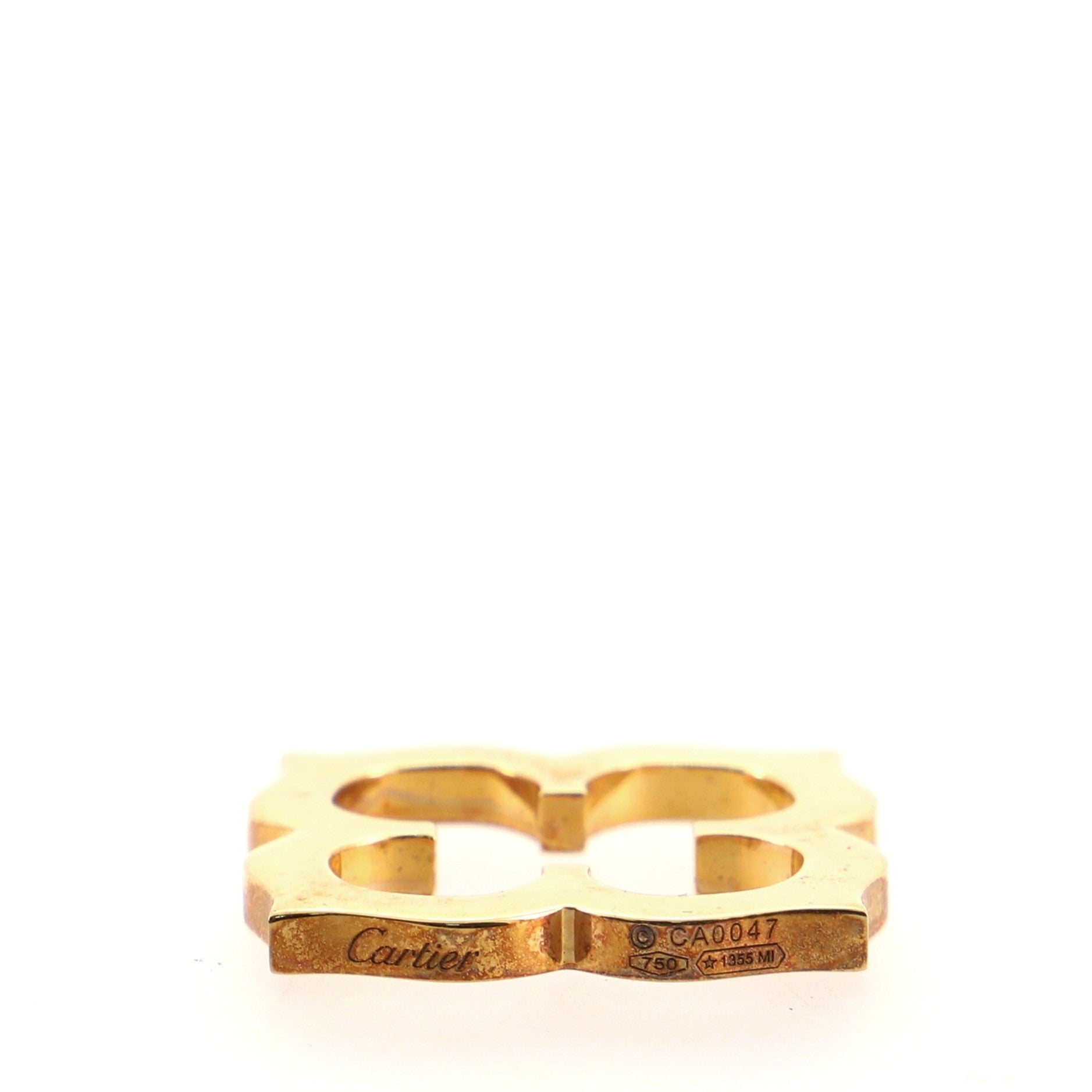 C Flat Pendant Necklace 18K Yellow Gold