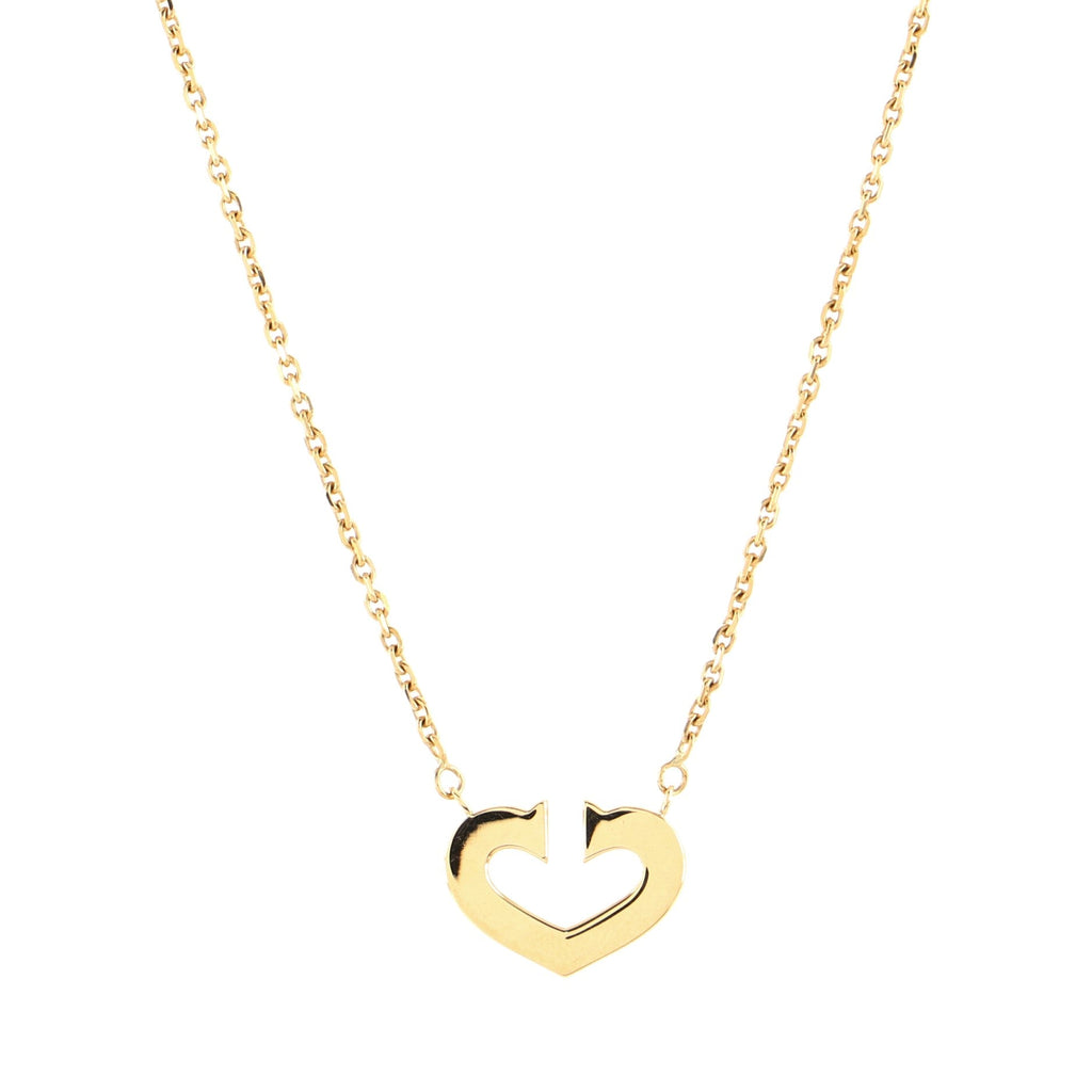 C Heart de Cartier Pendant Necklace 18K Yellow Gold