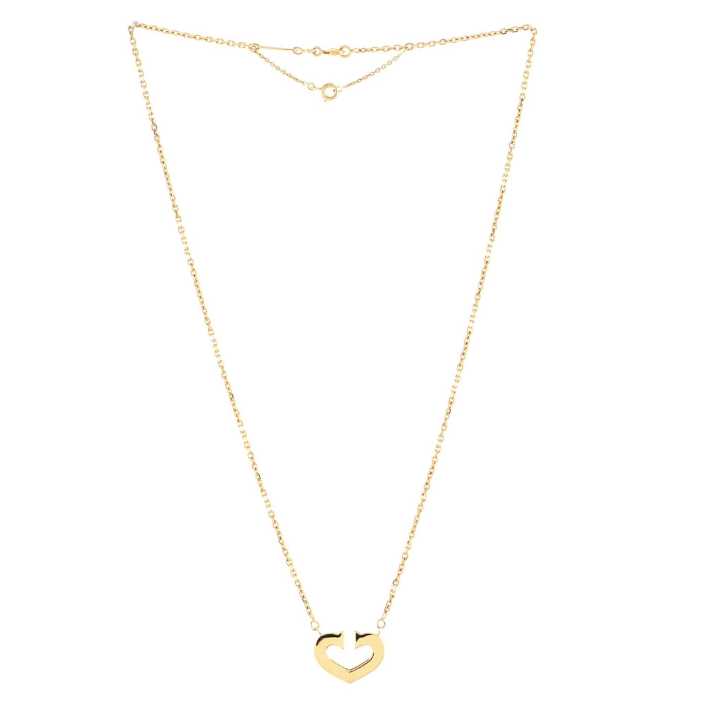 C Heart de Cartier Pendant Necklace 18K Yellow Gold