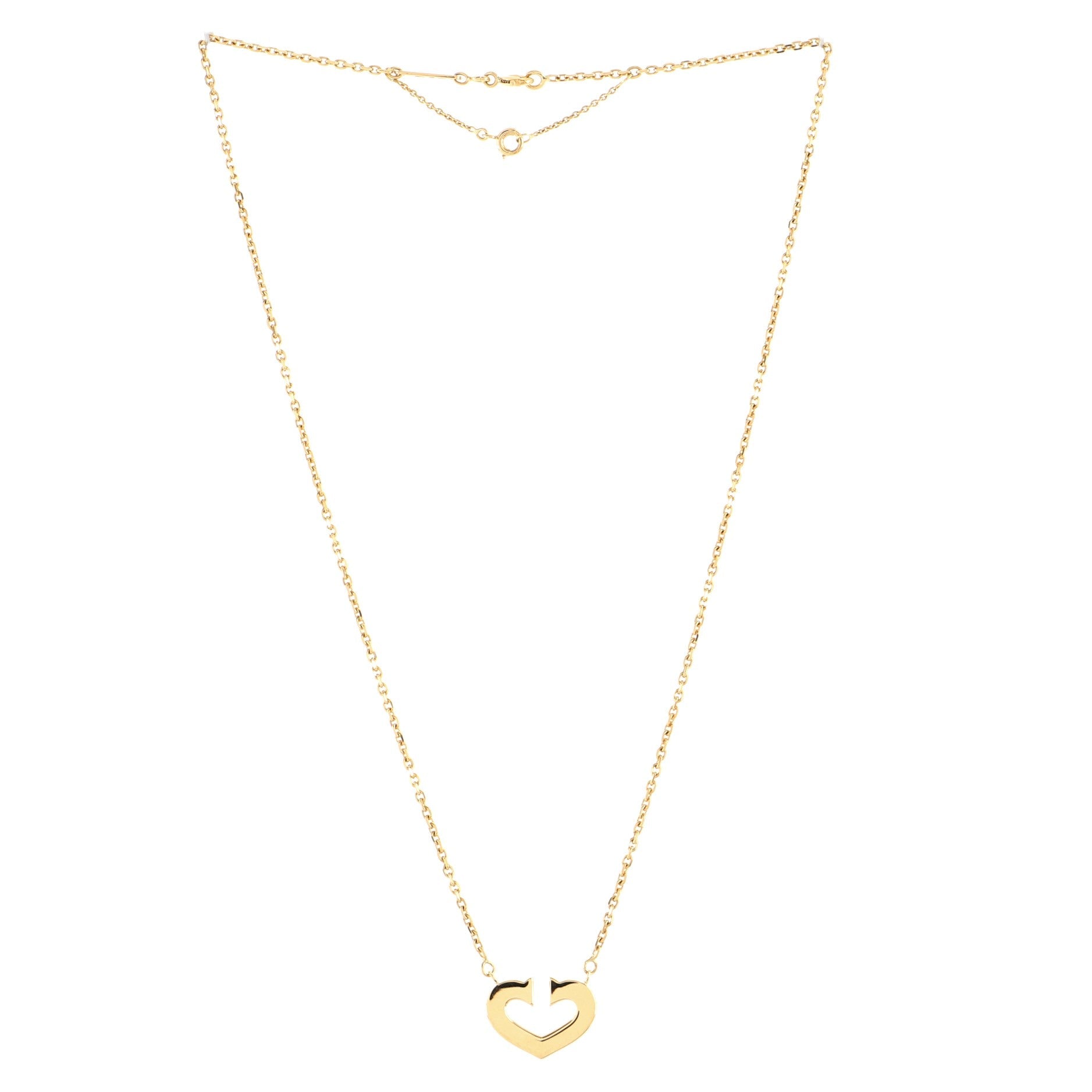 C Heart de Cartier Pendant Necklace 18K Yellow Gold