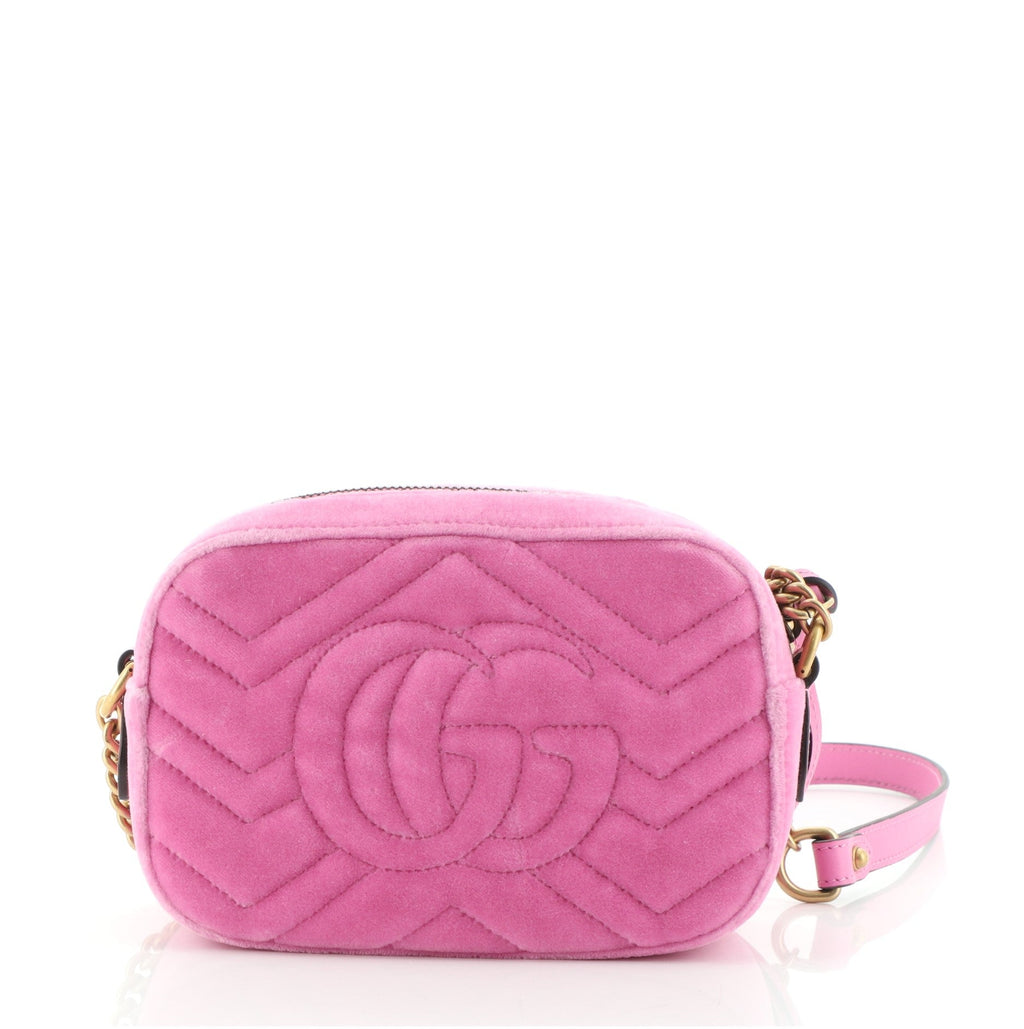 GG Marmont Shoulder Bag Crystal Embellished Matelasse Velvet Mini