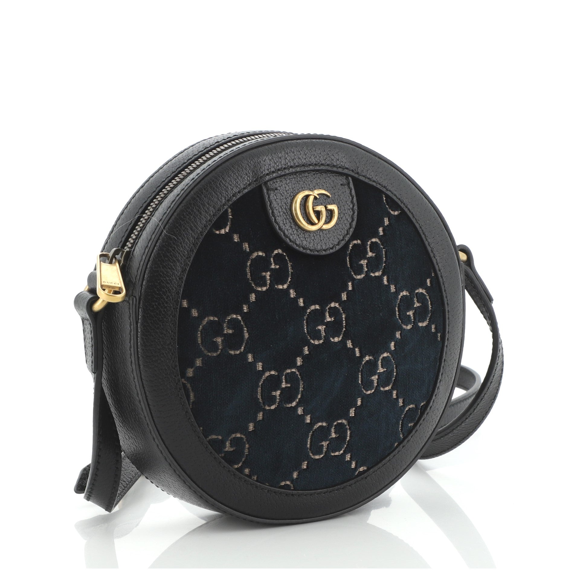 Ophidia Round Shoulder Bag GG Velvet Mini