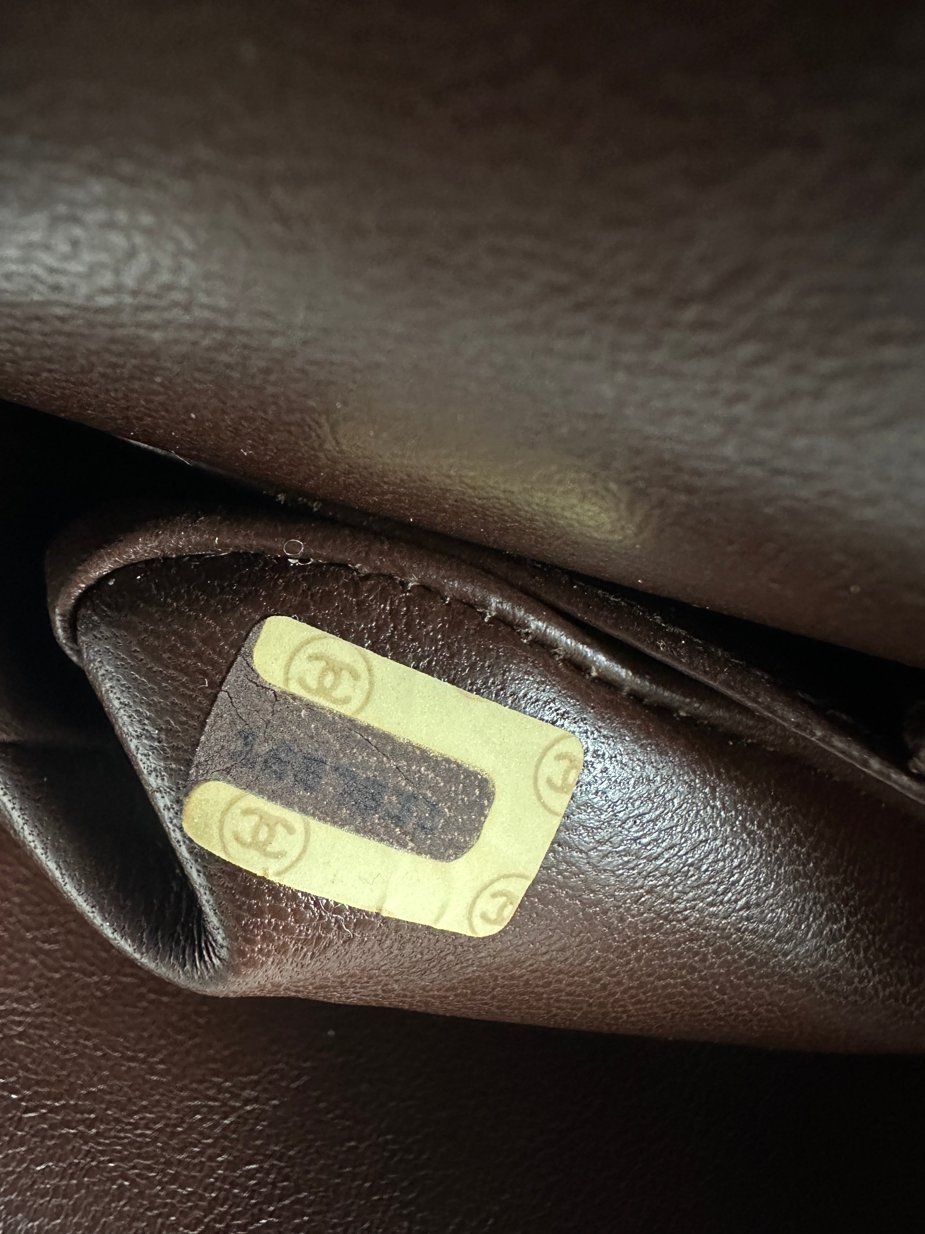 Chanel Vintage 1989 Chocolate Brown Lambskin Small Double Classic Flap Bag GHW
