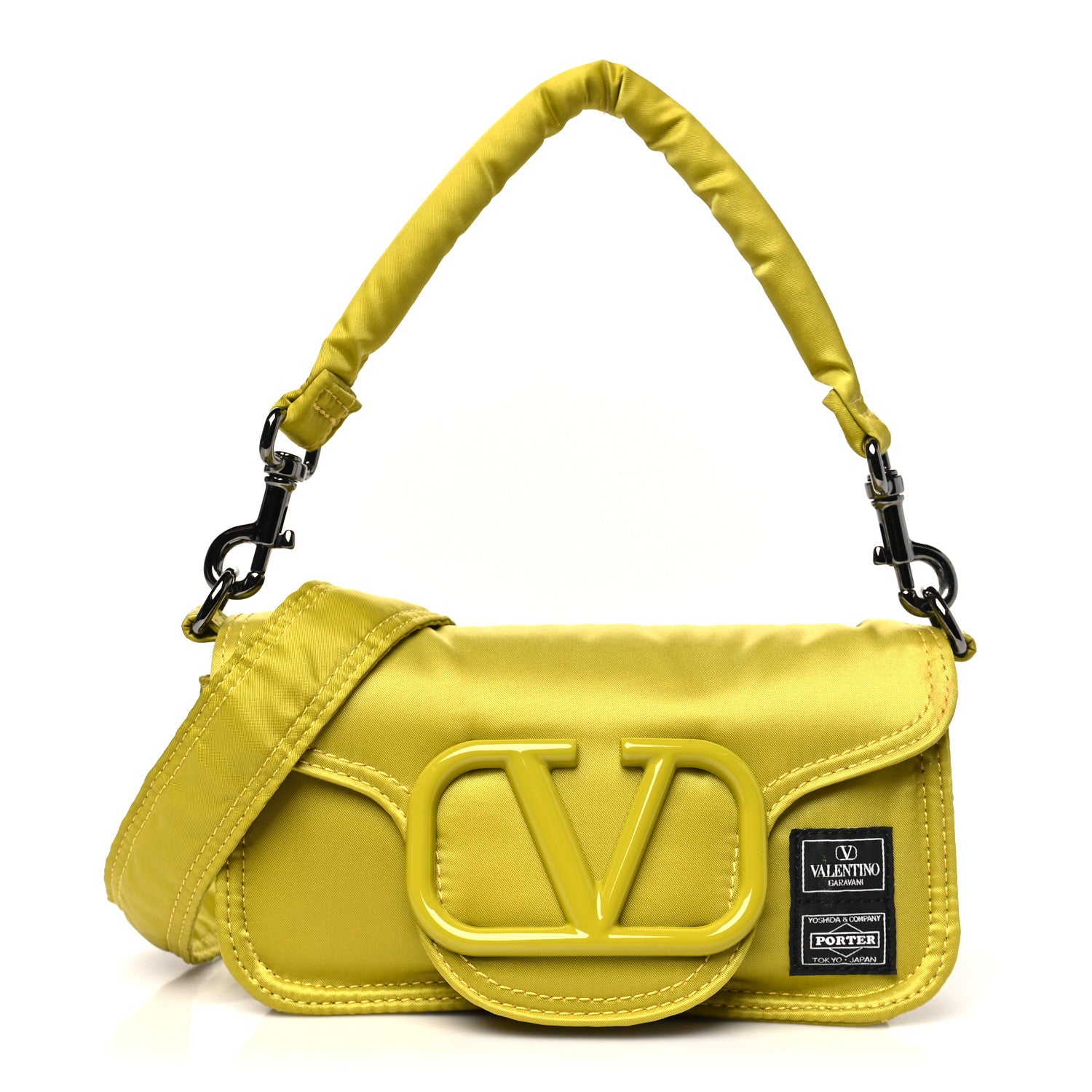 X PORTER Technical Fabric Vlogo Loco Small Crossbody Bag Yellow