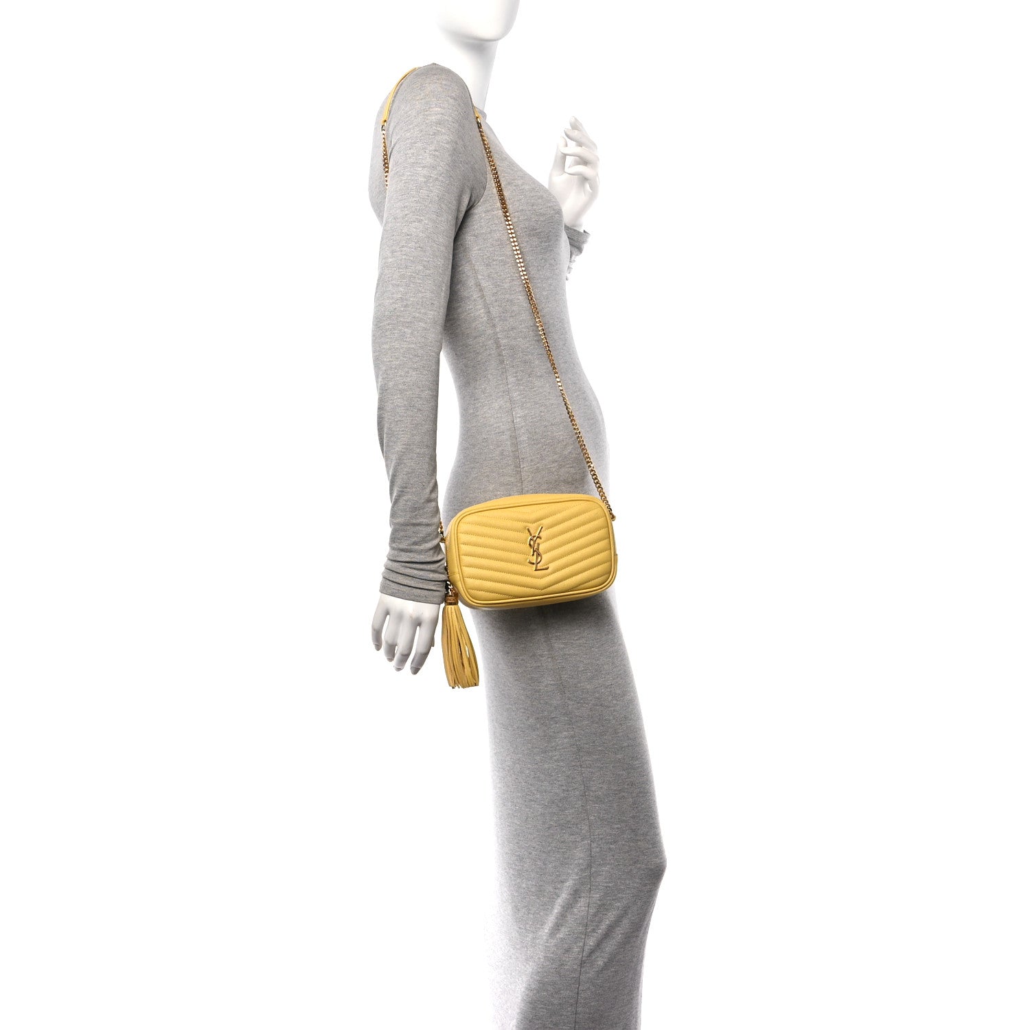 Grain De Poudre Matelasse Monogram Mini Lou Camera Bag Sunflower