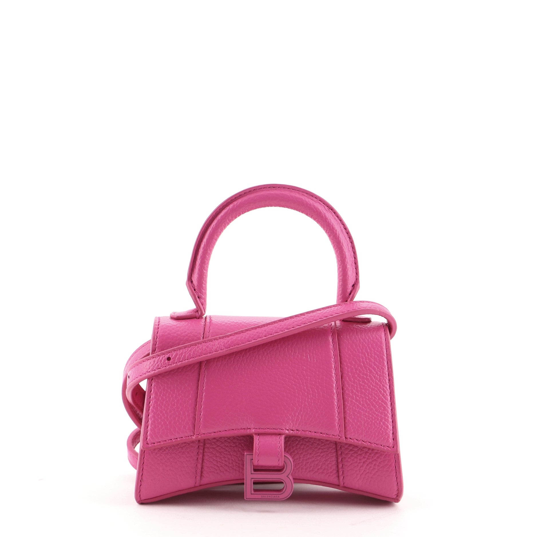 Hourglass Top Handle Bag Leather Mini