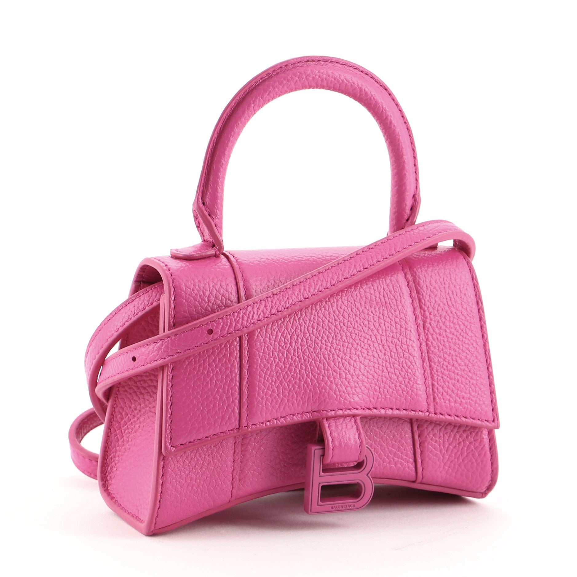 Hourglass Top Handle Bag Leather Mini