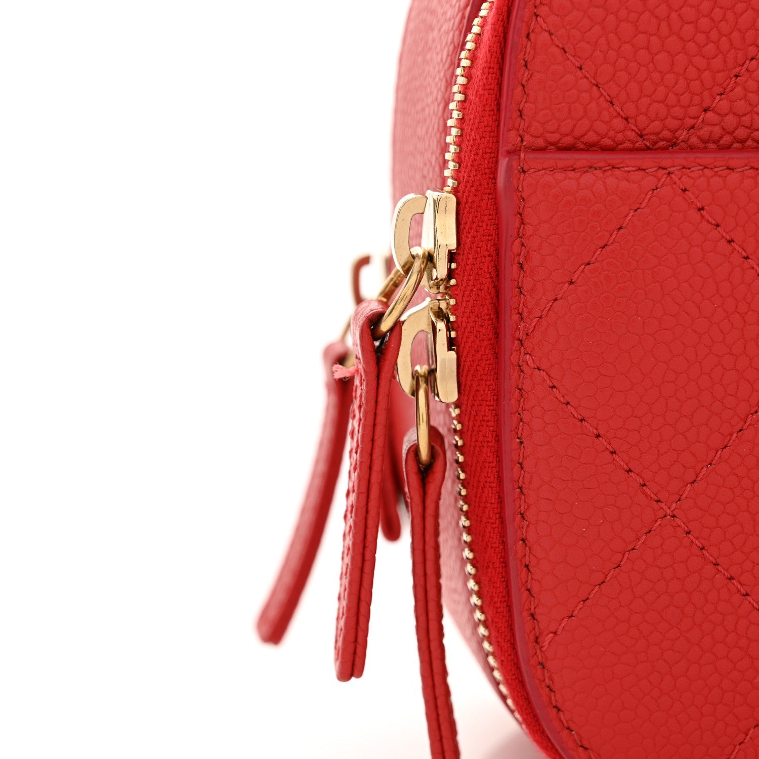 Caviar Quilted Small Camera Bag Red