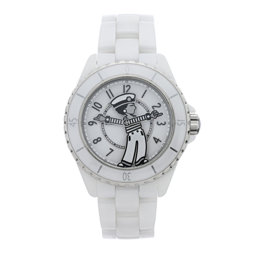 Stainless Steel Ceramic 38mm J12 Limited Edition Mademoiselle La Pausa Automatic Watch White