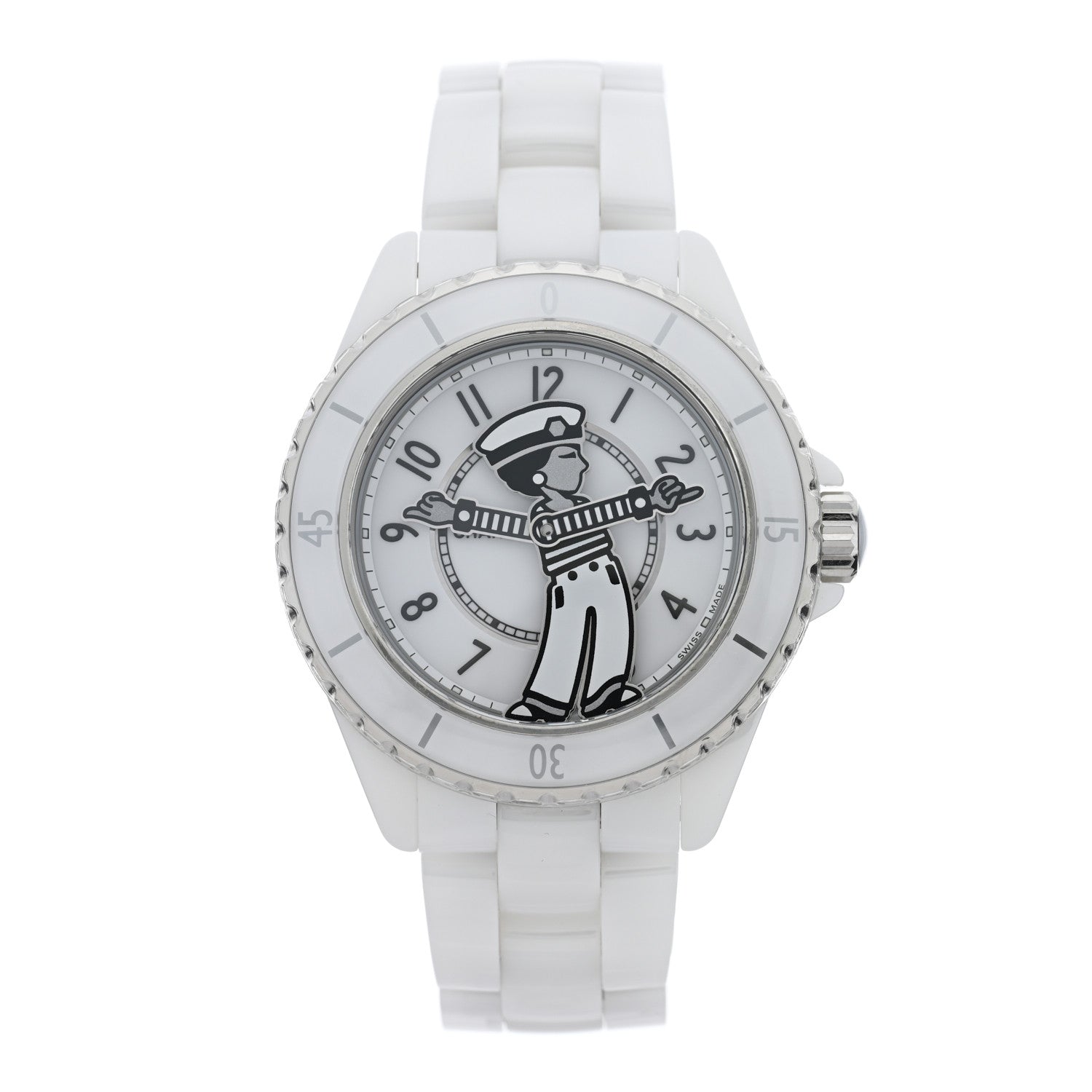 Stainless Steel Ceramic 38mm J12 Limited Edition Mademoiselle La Pausa Automatic Watch White