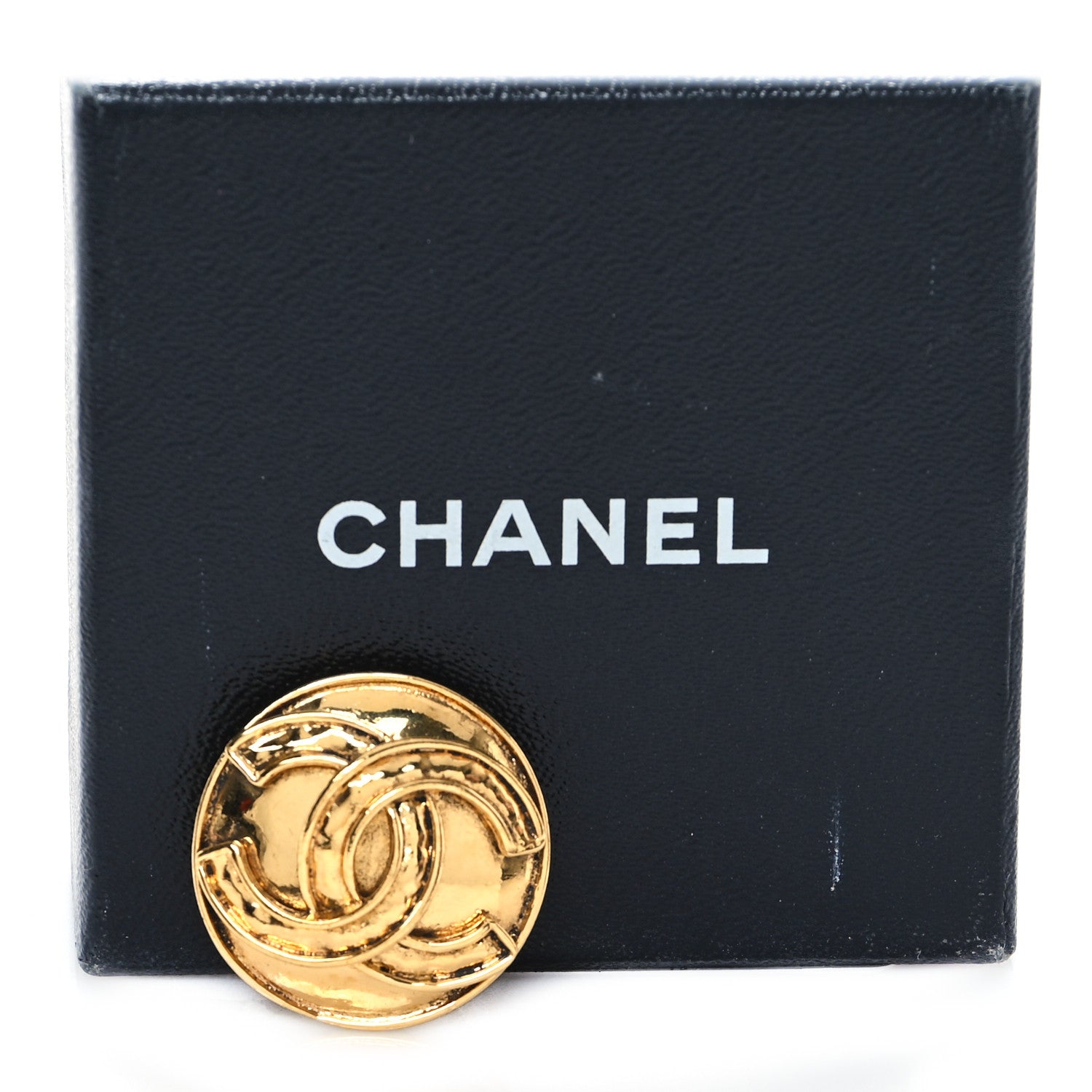 CC Round Brooch Gold