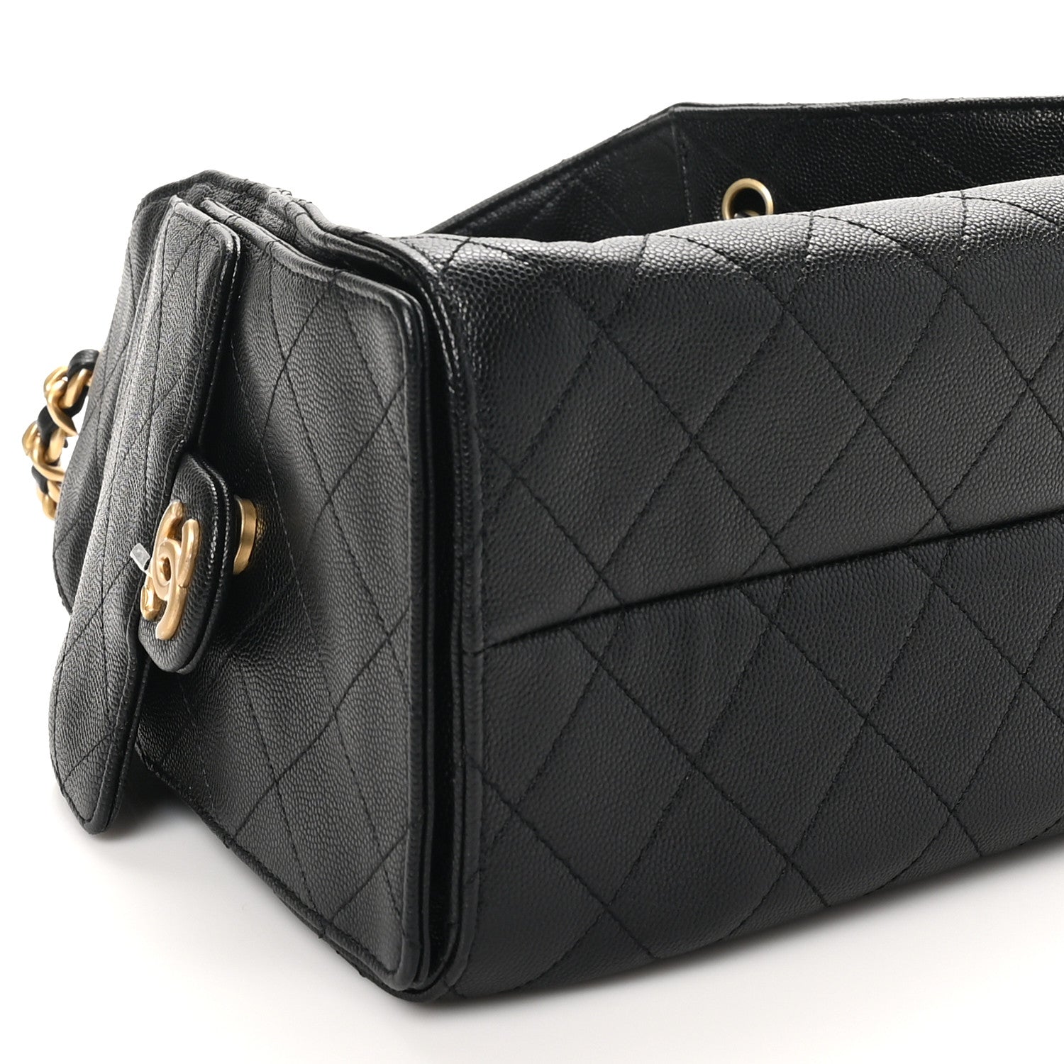 Caviar Quilted Small Chanel 25 Handbag Black