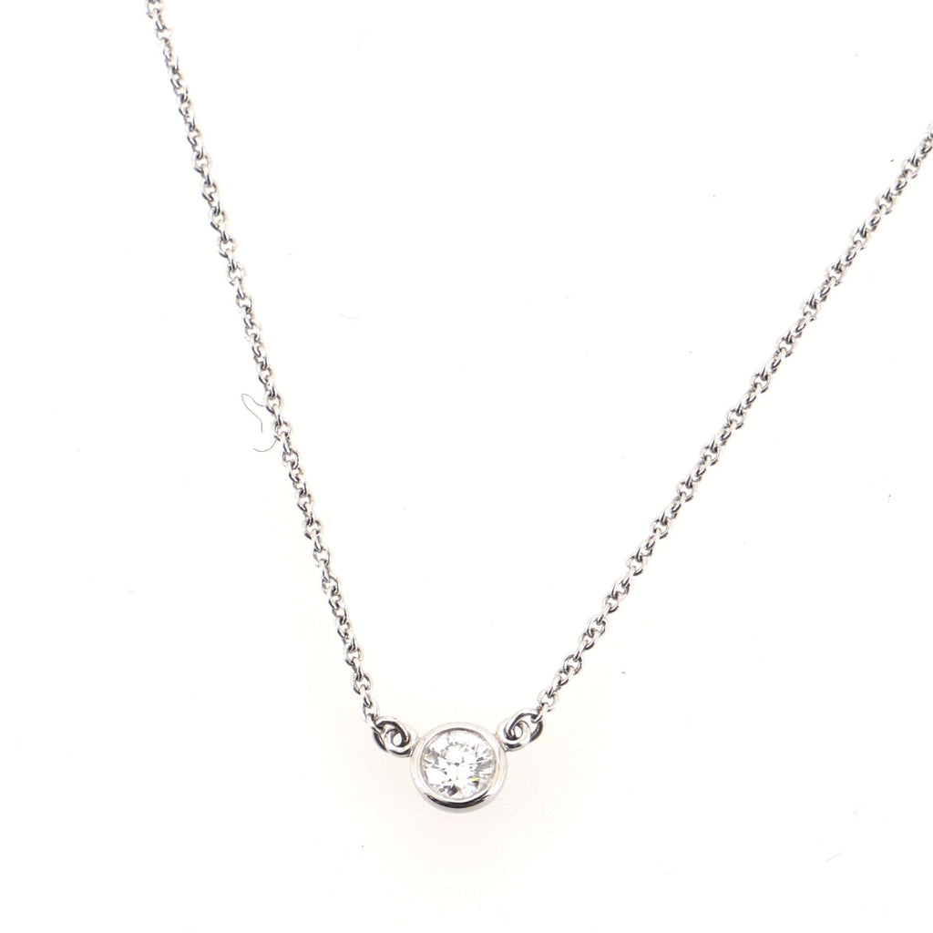 Elsa Peretti Diamonds By The Yard Pendant Necklace Platinum with Diamond .17CT