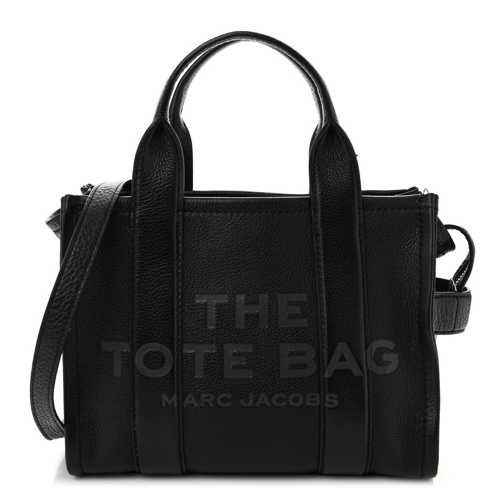 Grained Calfskin Small The Tote Bag Black