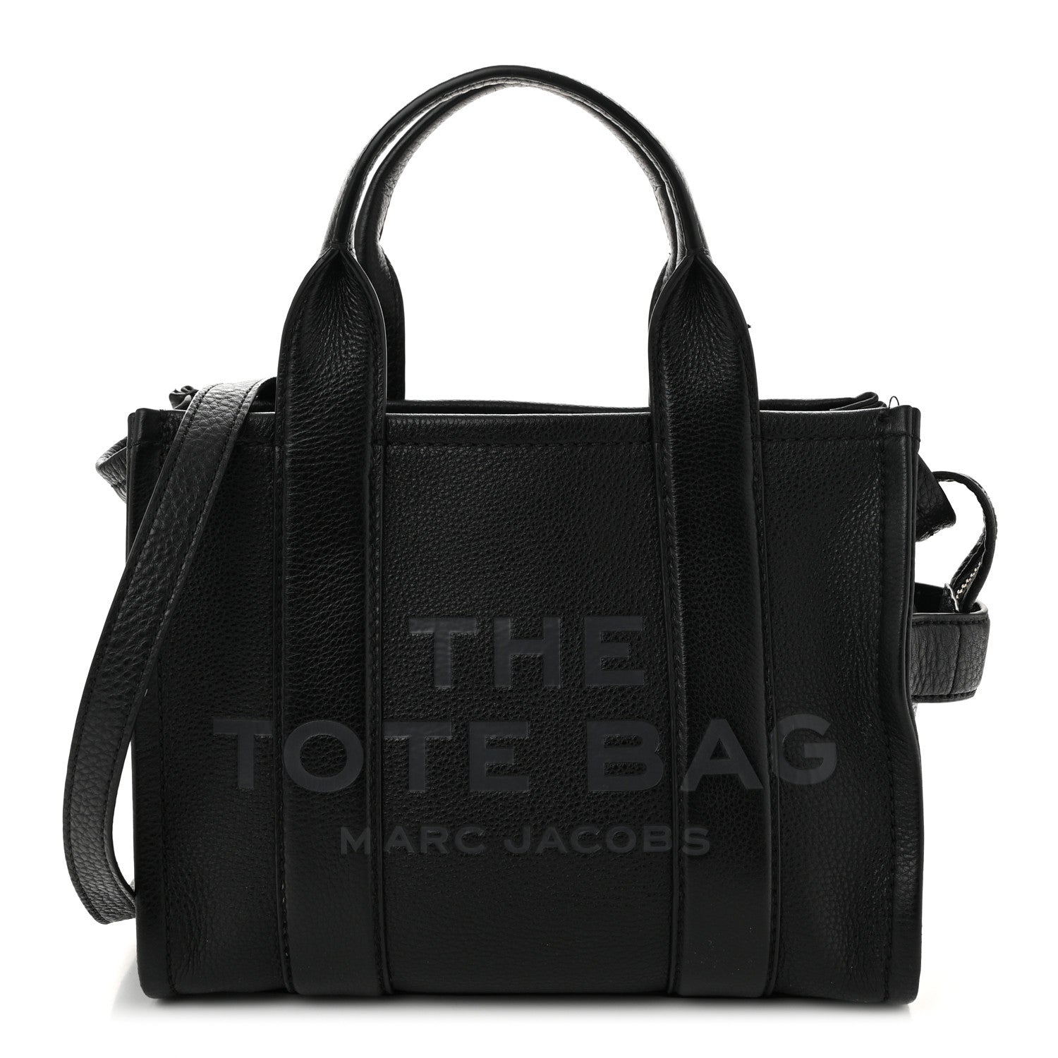 Grained Calfskin Small The Tote Bag Black