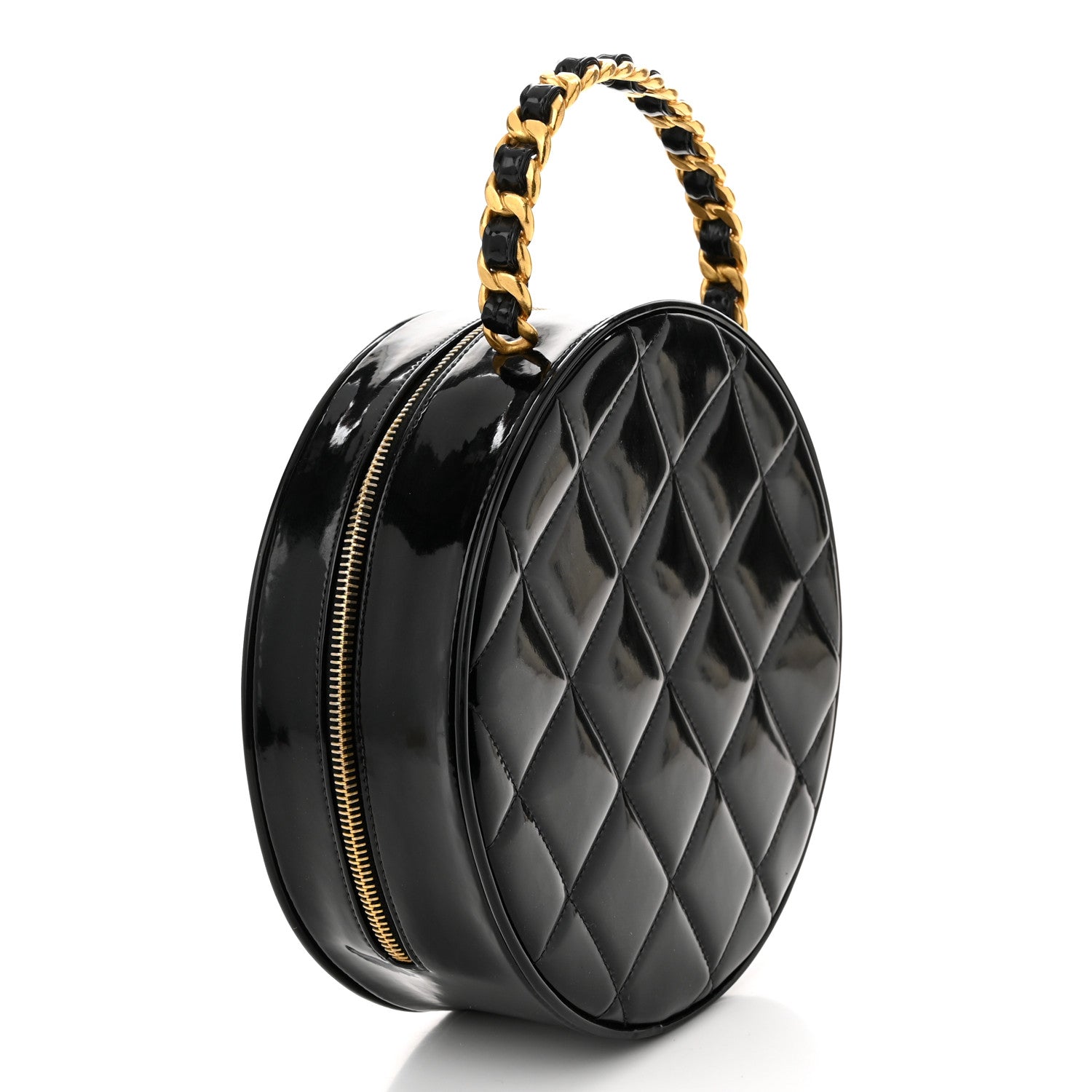 Patent CC Round Vanity Case Black