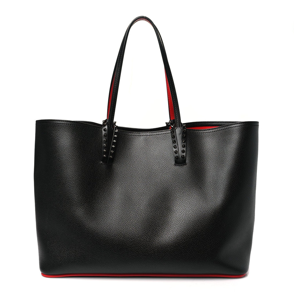 Calfskin Spikes East West Cabata Tote Black