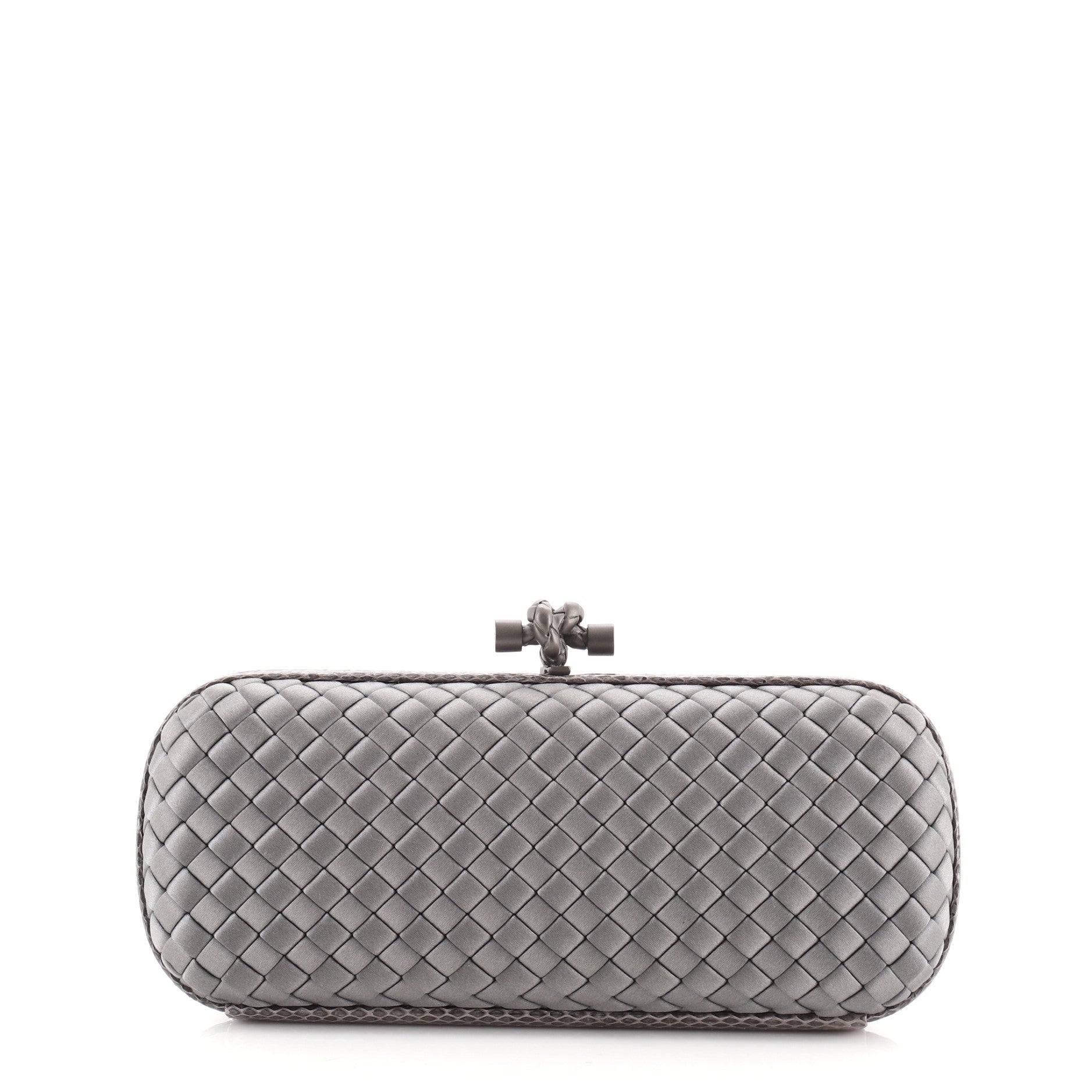 Box Knot Clutch Intrecciato Satin Long