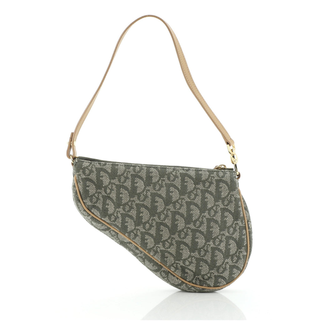Vintage Saddle Bag Diorissimo Canvas Mini