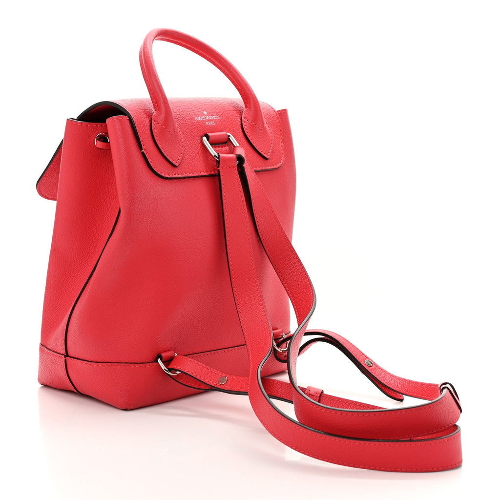 Soft Calfskin Lockme Backpack Poppy
