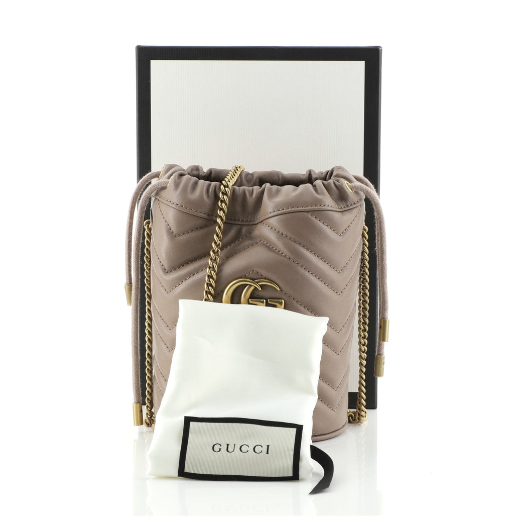 GG Marmont Bucket Bag Matelasse Leather Mini