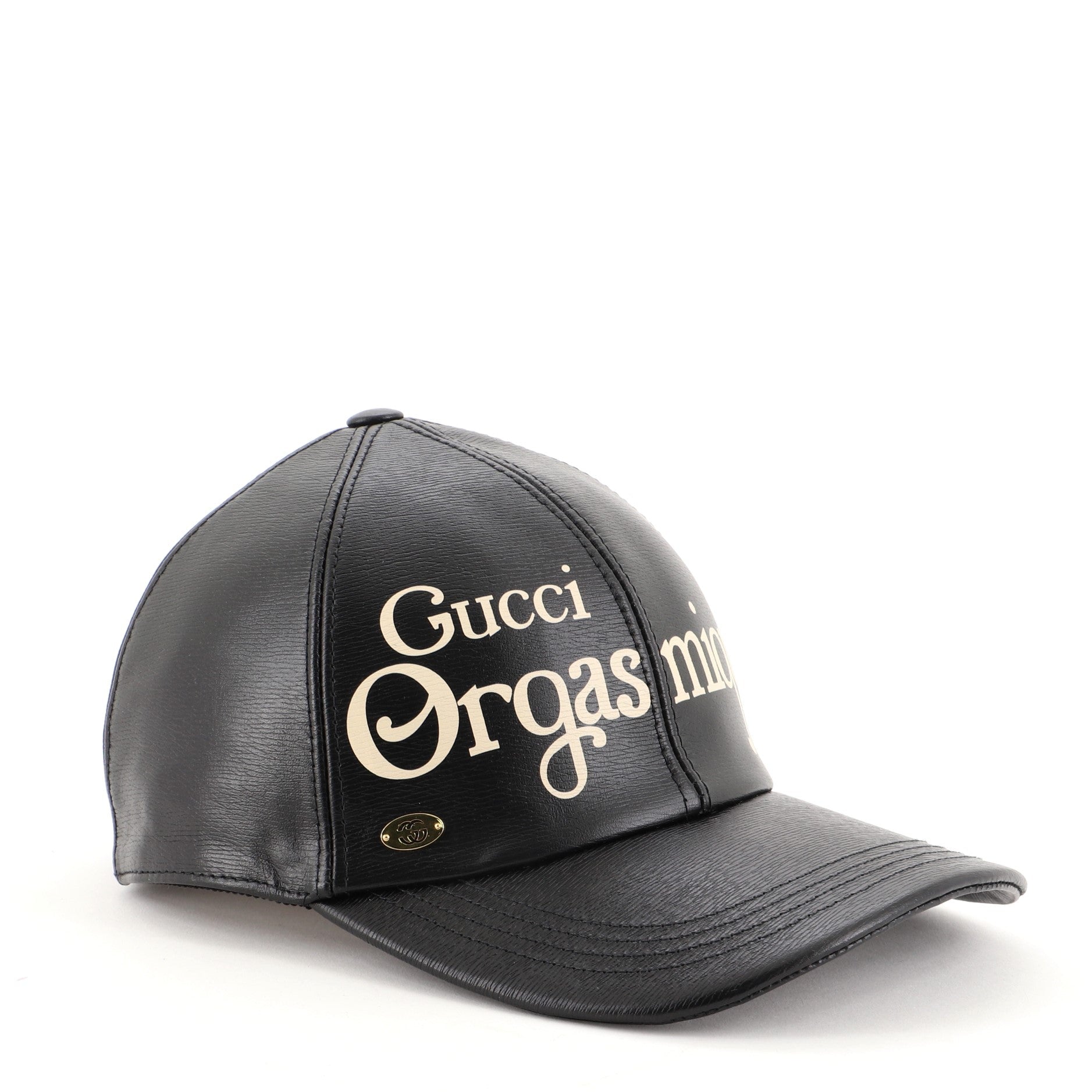Orgasmique Baseball Cap Printed Leather Medium
